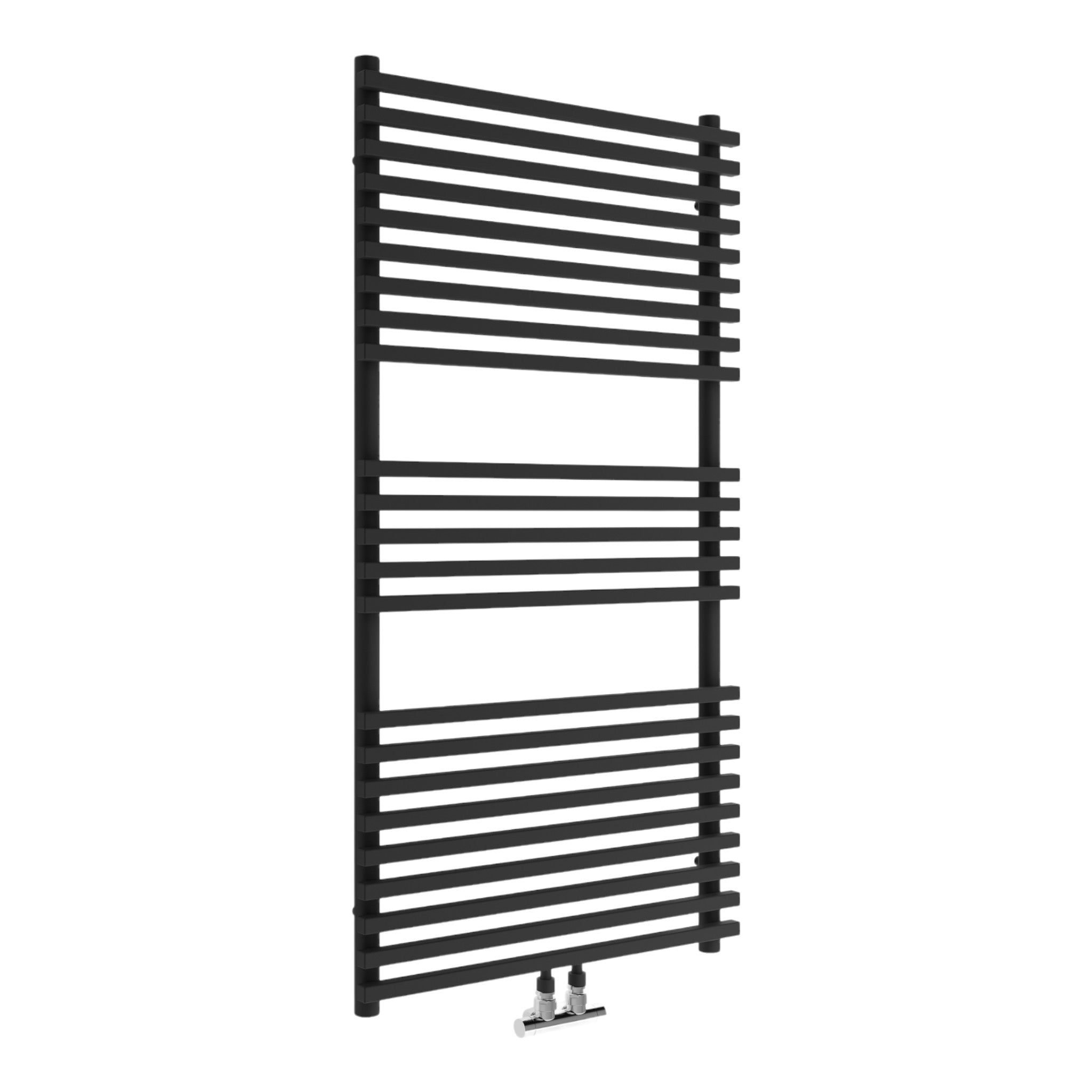 Radiador de diseño Trent, negro mate, 1170 x 600 mm