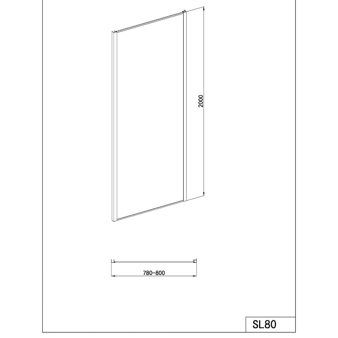 Cristal fijo cromado 6mm ESG Easy-Clean