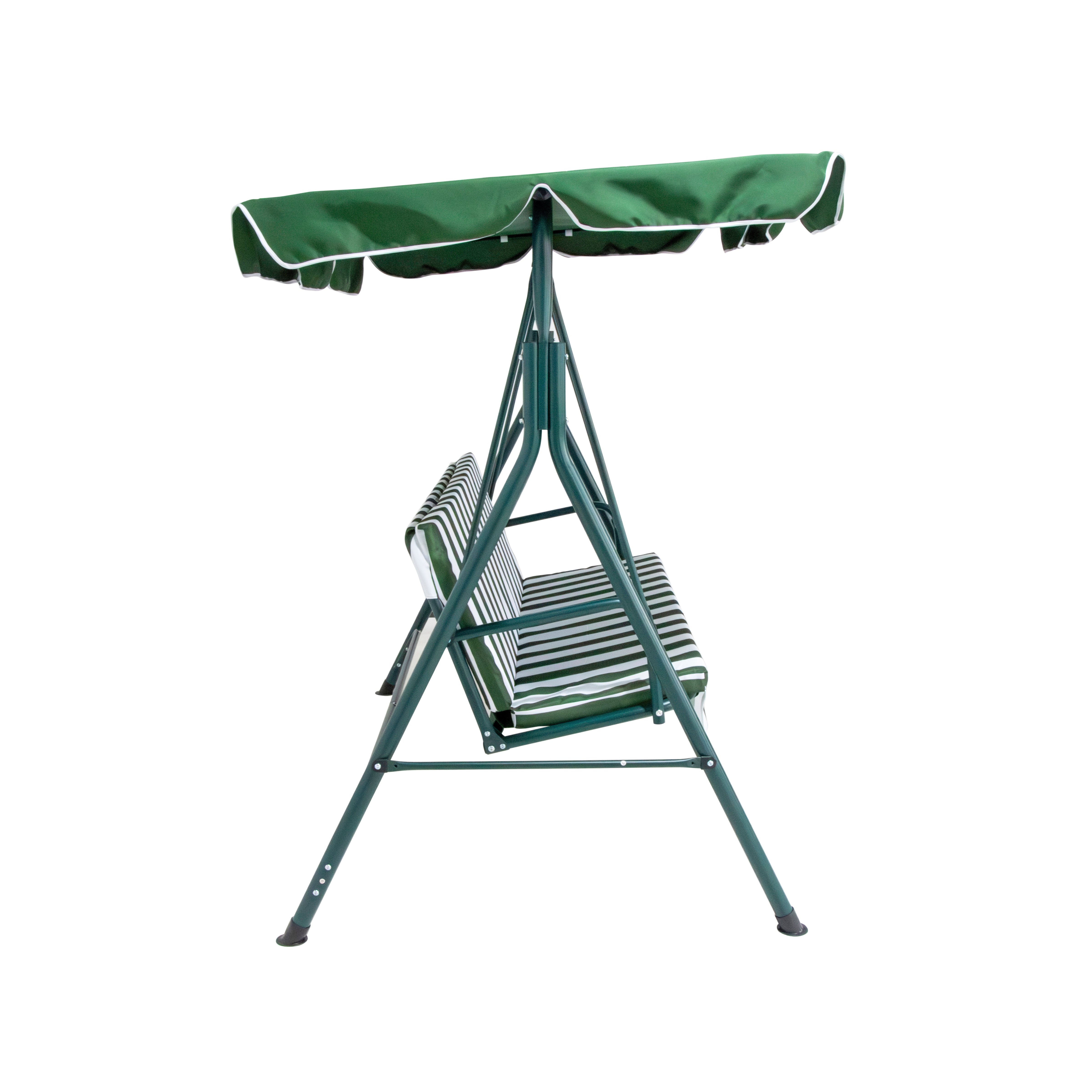 Columpio Hollywood verde rayas blancas 172x112x152 cm