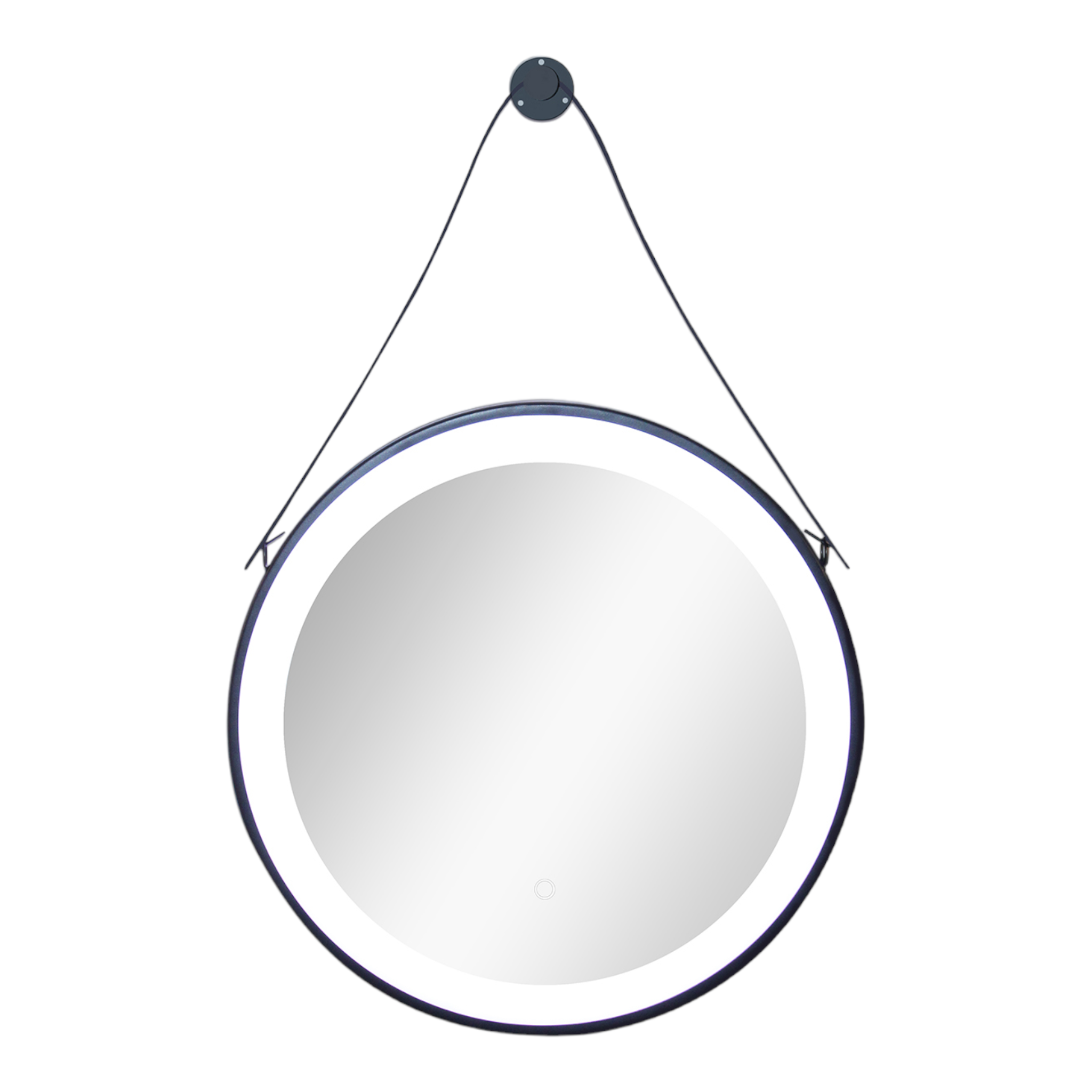 Spiegel mit indirekter Beleuchtung Hanger 60x60 cm | Schwarz