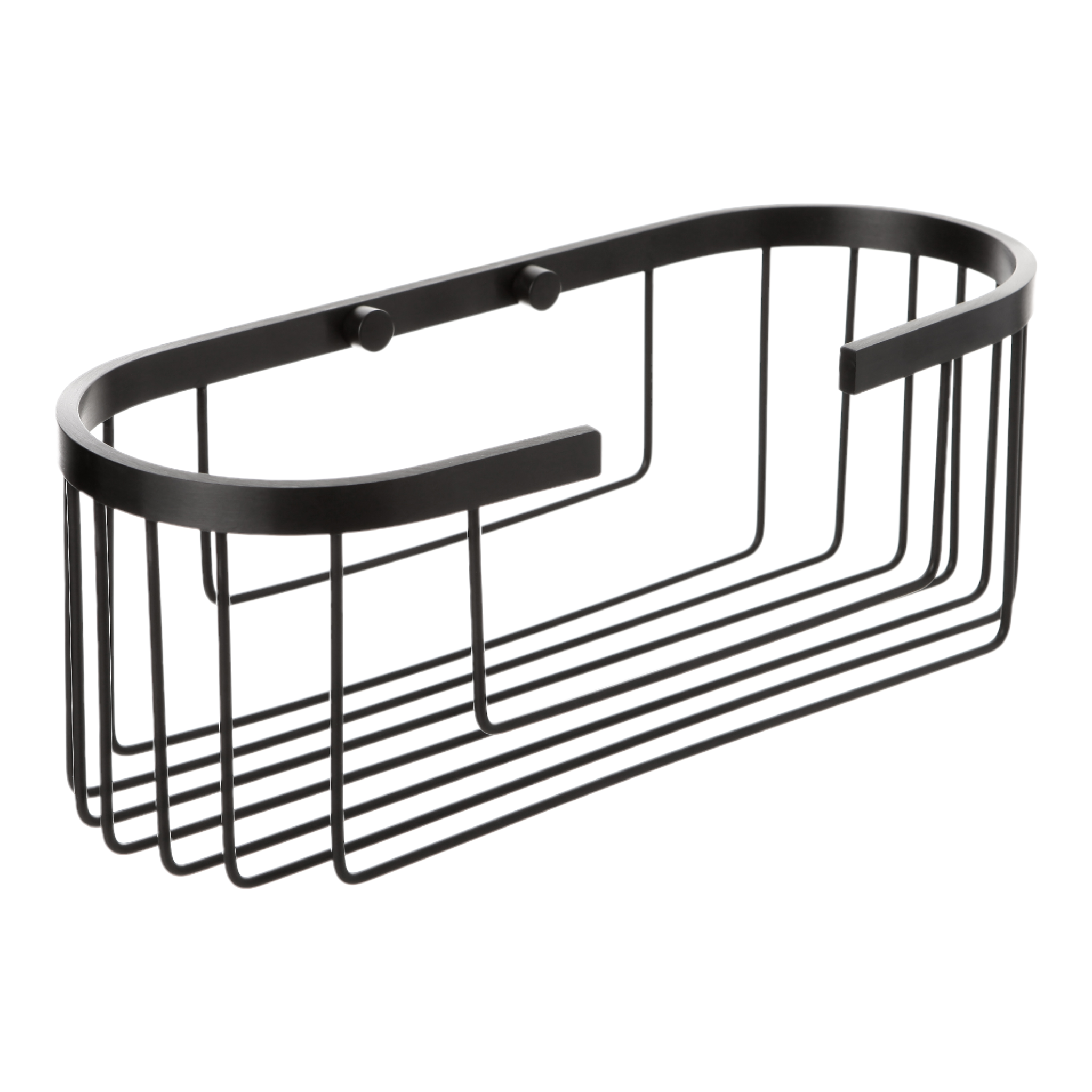 Ovaler Korb Aluminium Black