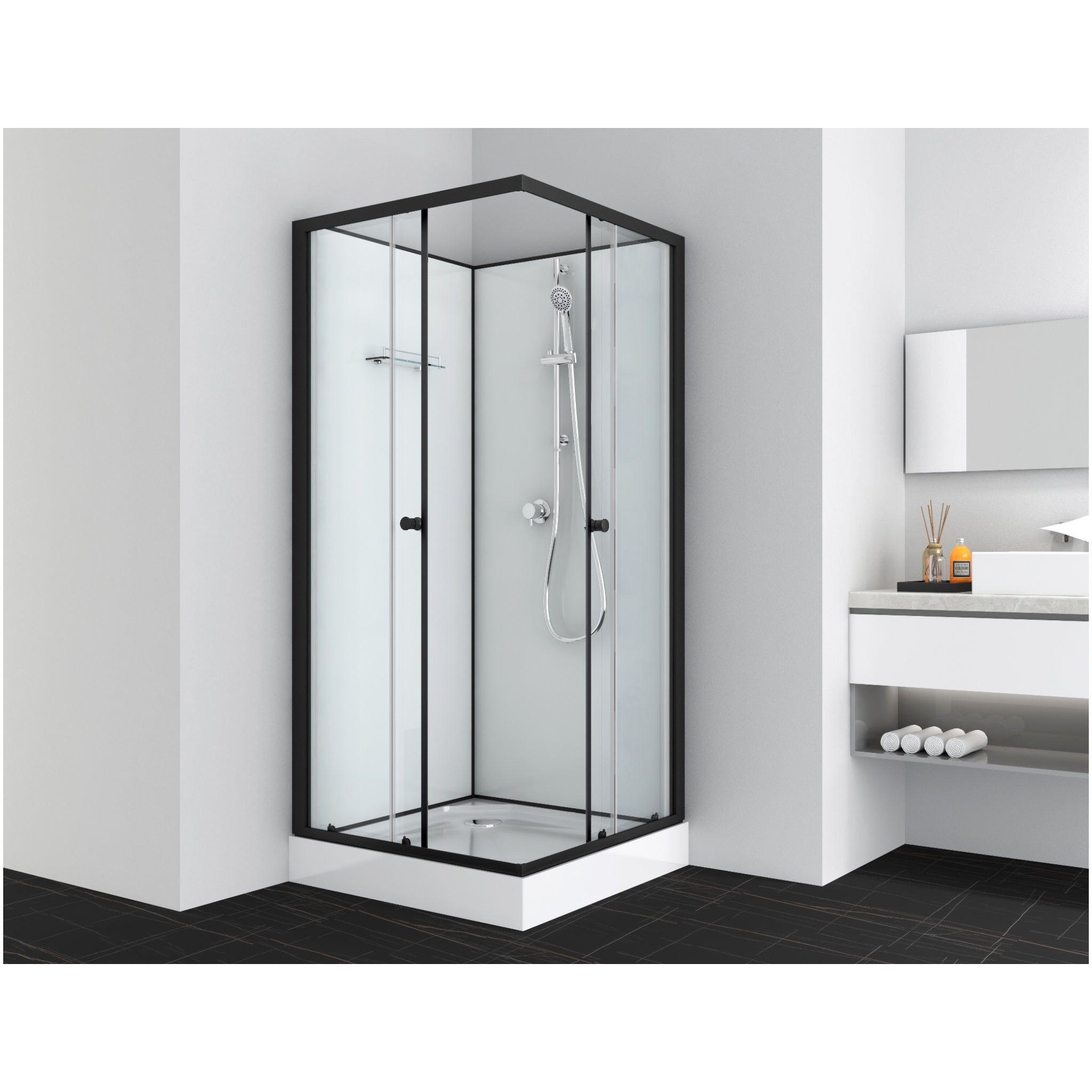Complete shower cubicle UNI 80x80/90x90x203 cm