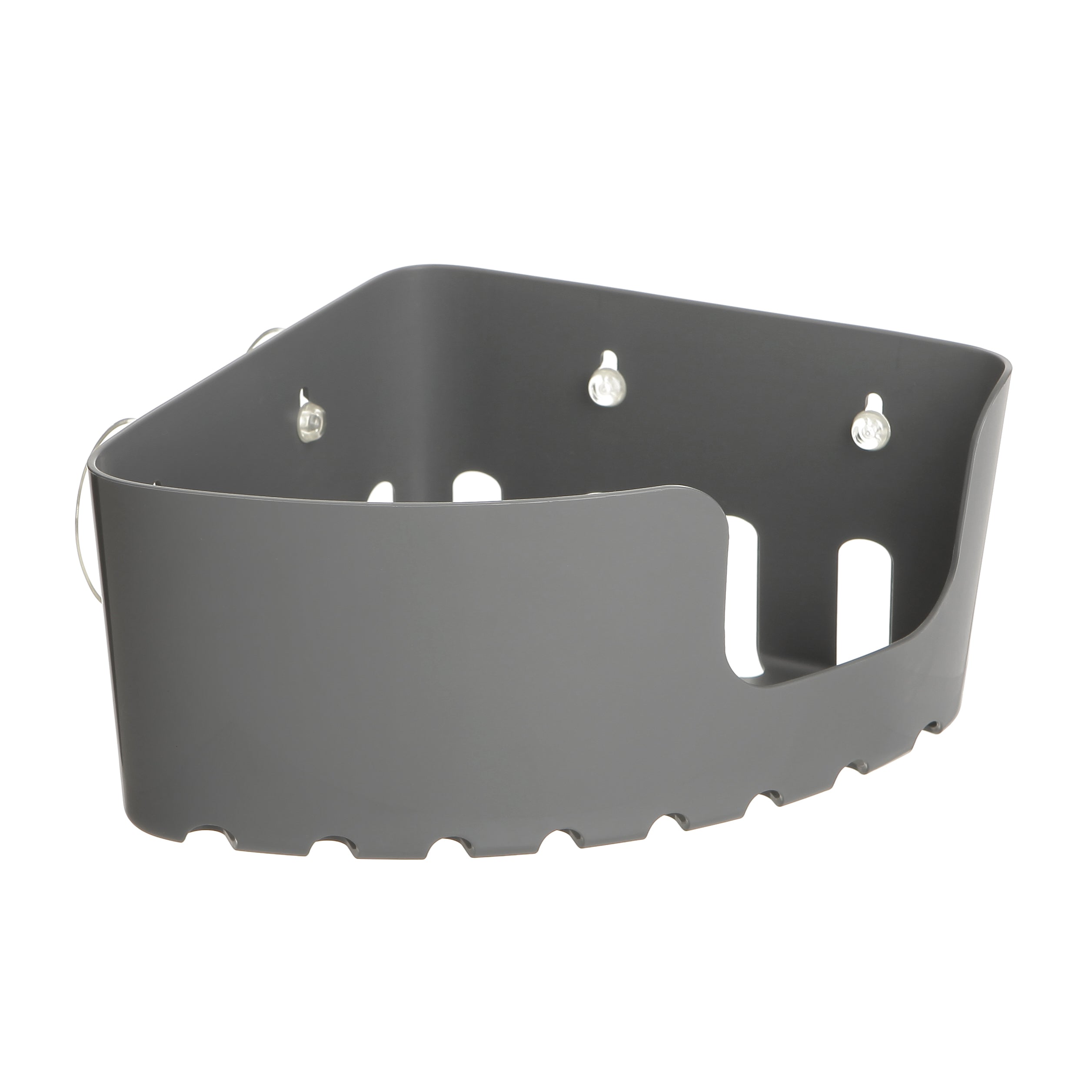 Eckduschkorb PVC Standard Grau