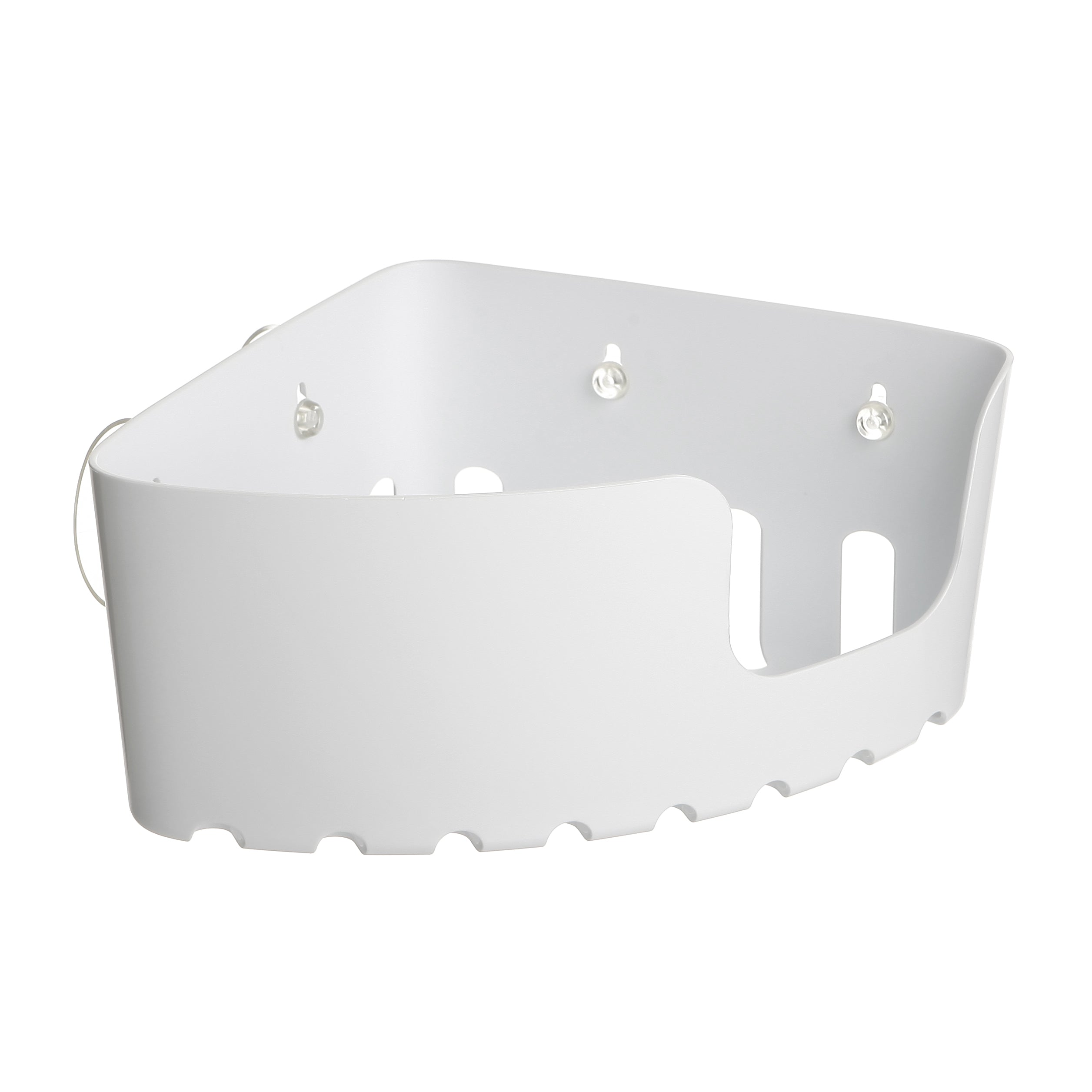Cesta de ducha de esquina PVC estándar blanco