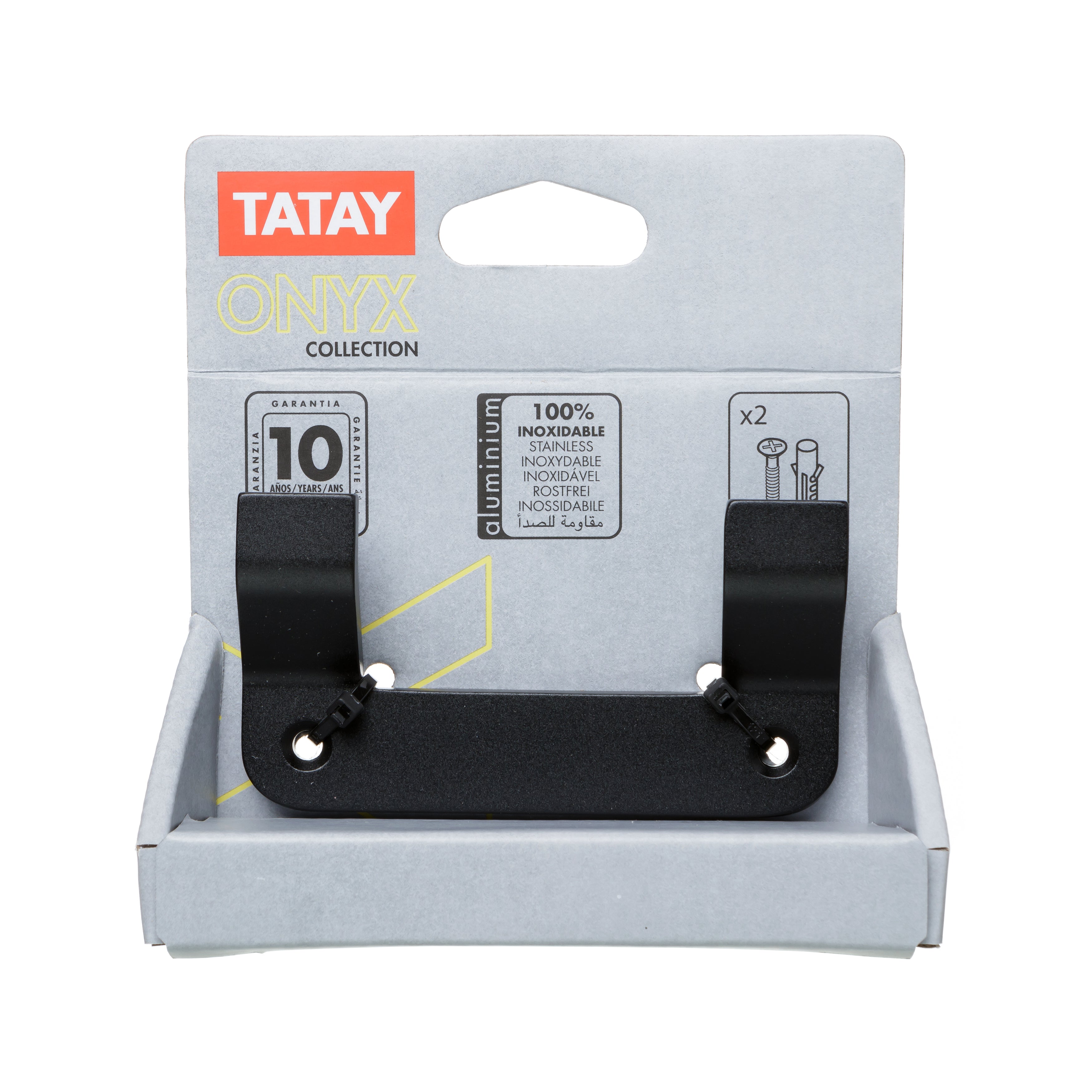 Doppelter Haken ONYX schwarz matt