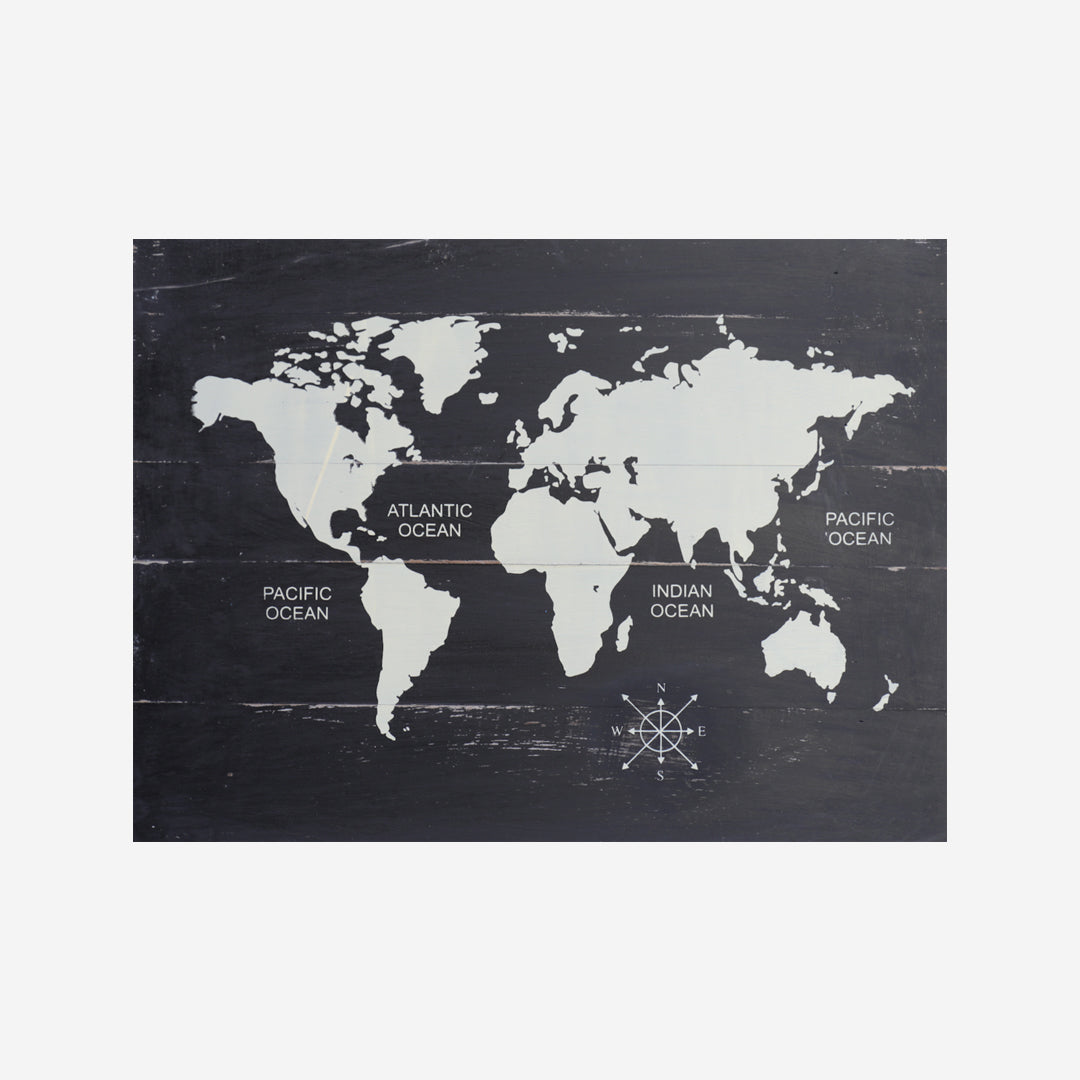 Mapa mundial de decoración de pared.