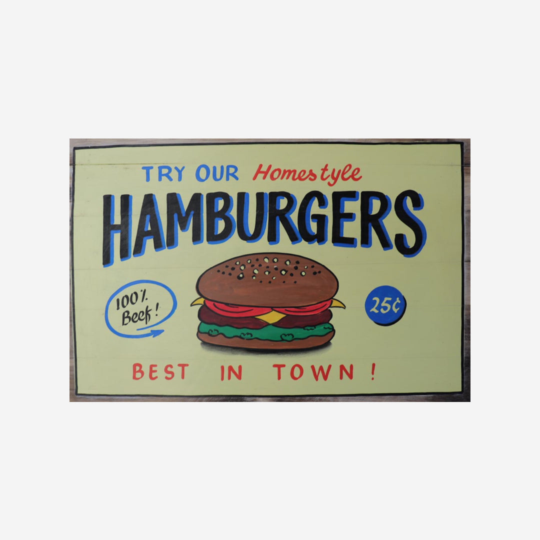 Hamburguesa de decoración de pared.