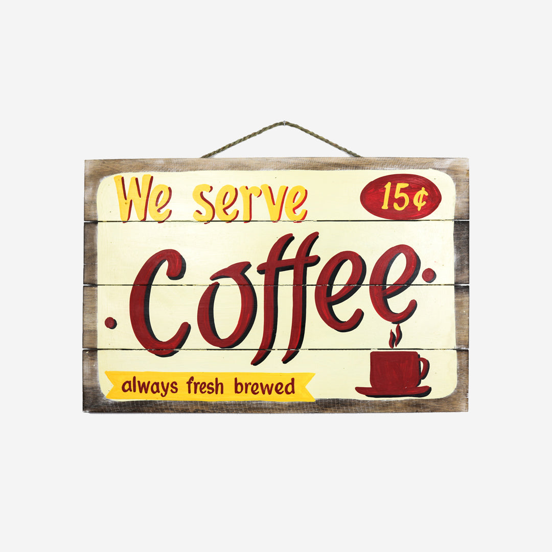Decoración de paredes Servimos café.