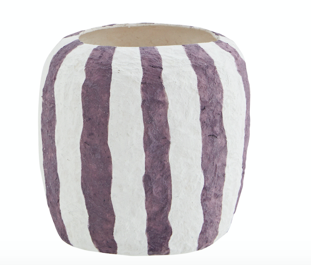 Hand-painted pulp vase