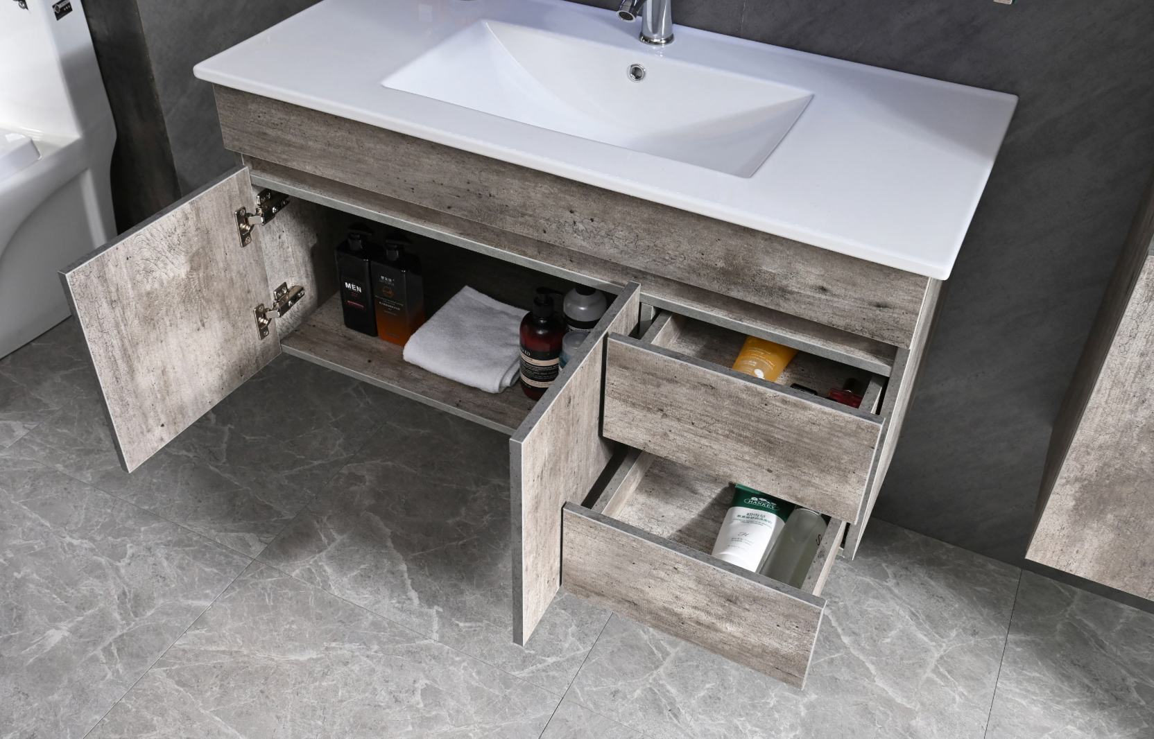 Bathroom furniture set BELLUNO grey