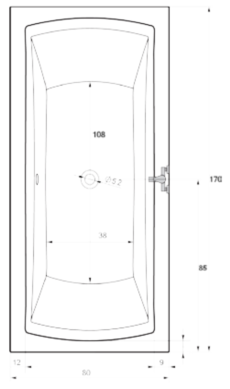 Badewanne ORIENT 170 / 180 / 190