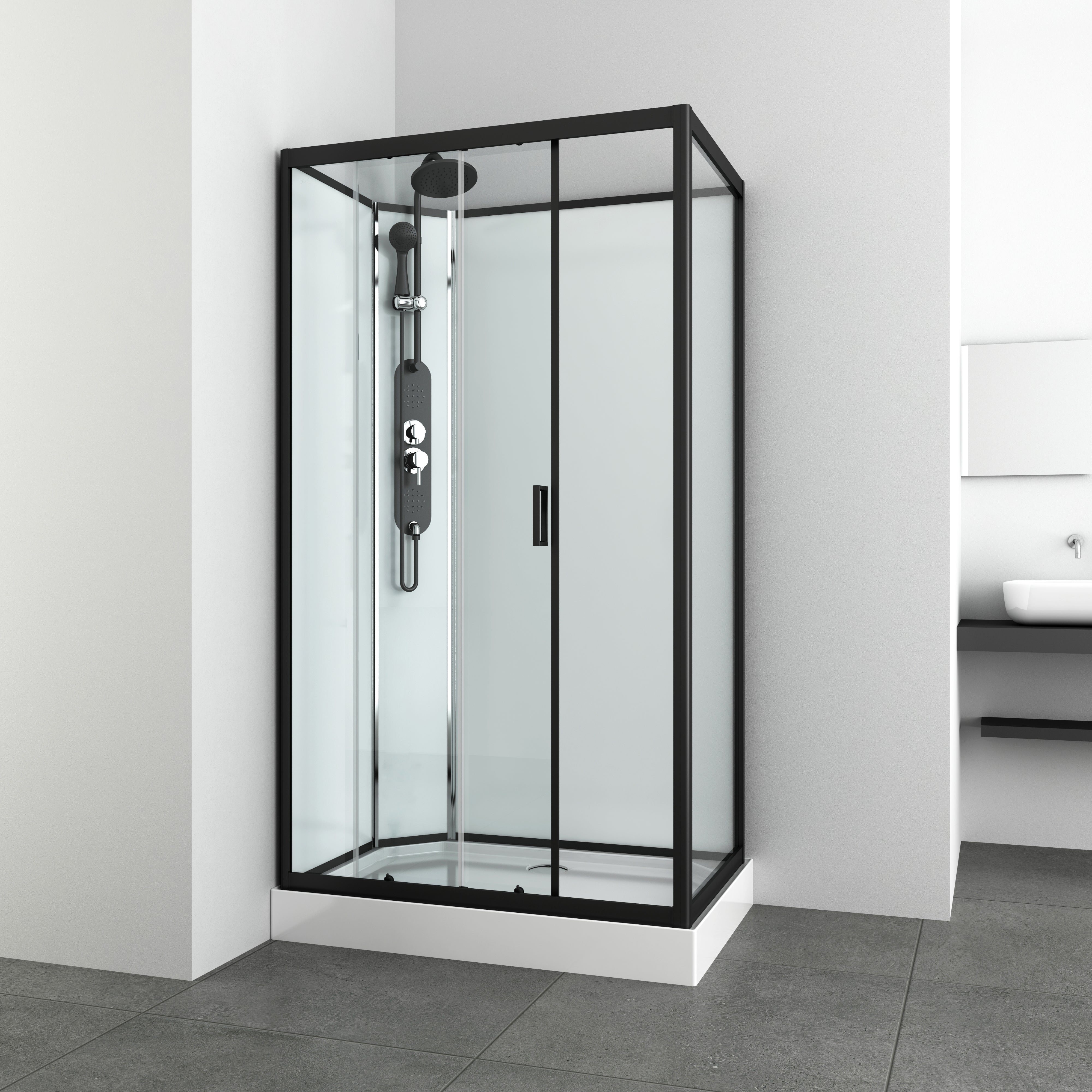 Complete shower enclosure EPIC 3 with quick assembly 80x120x235 cm
