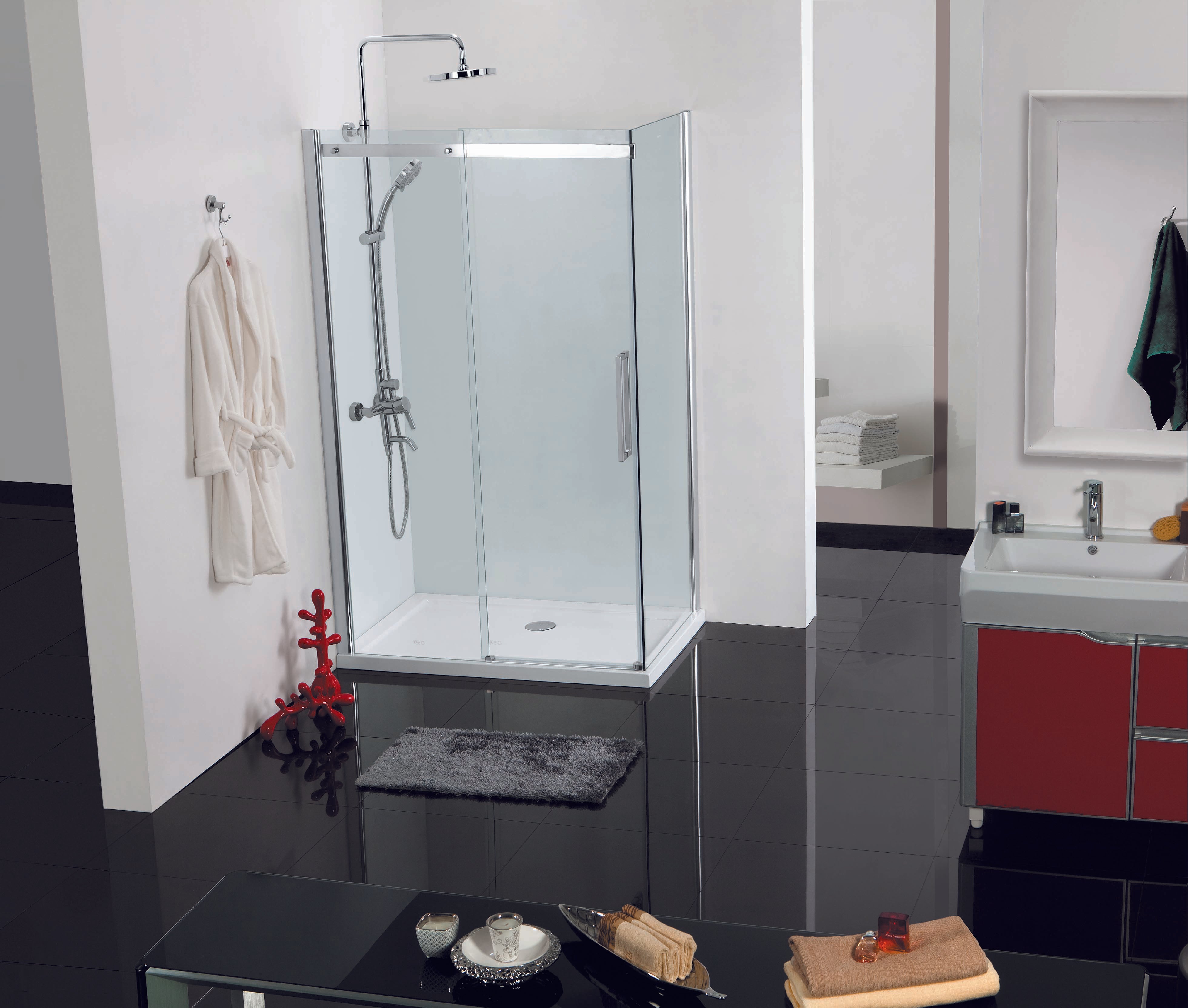Puerta corredera de cristal ELEGANCE 117,5 - 118,5 x 195