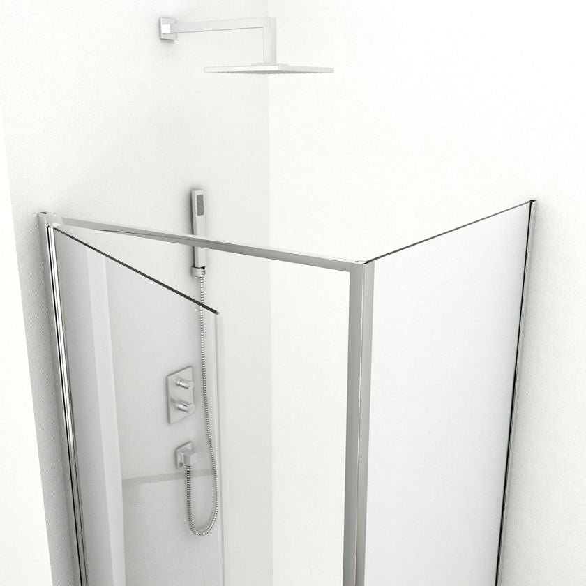 Cabina de ducha de esquina ELITE CHROME con Easy Clean en dos tamaños diferentes
