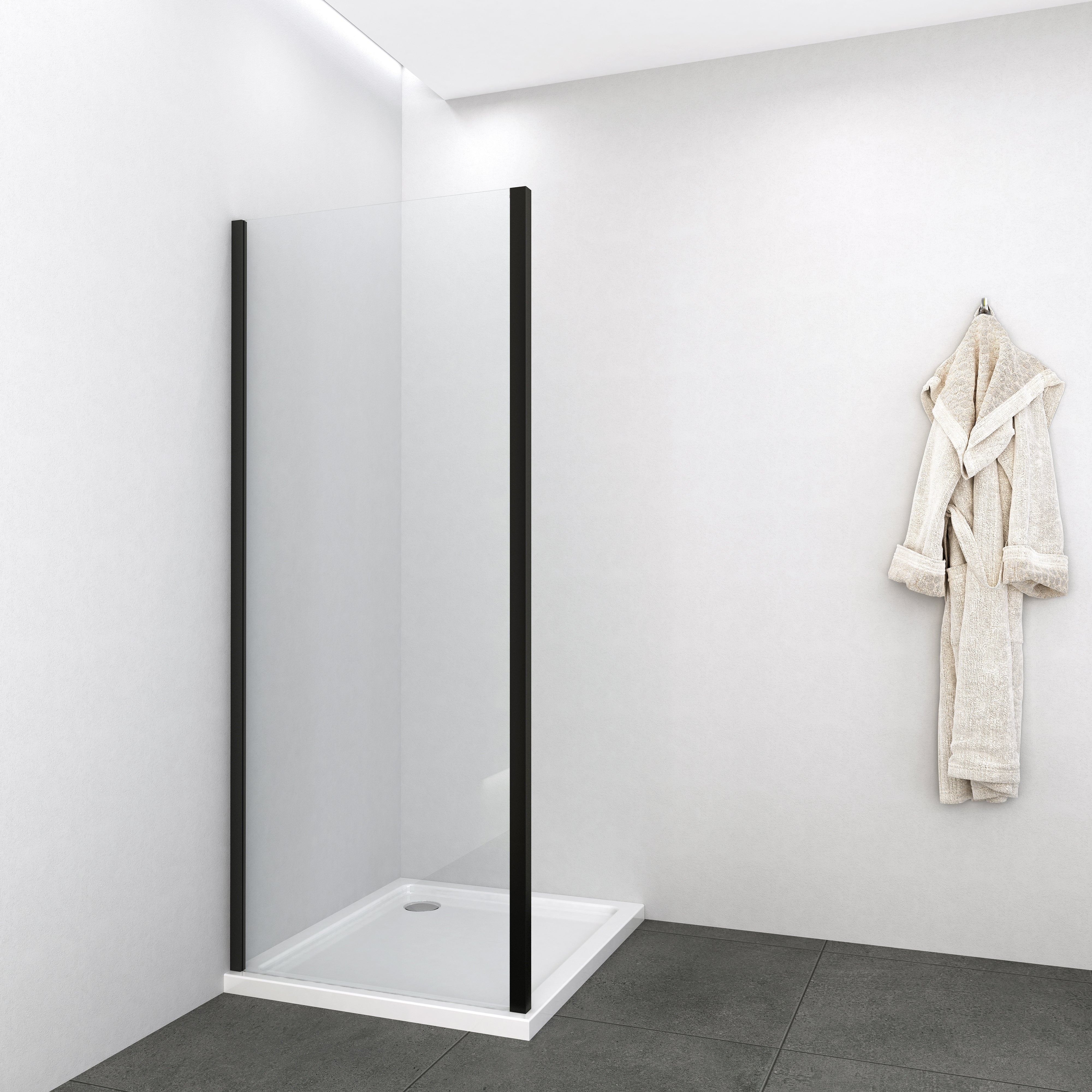 Elemento fijo de cristal Elite Black en 2 tamaños diferentes