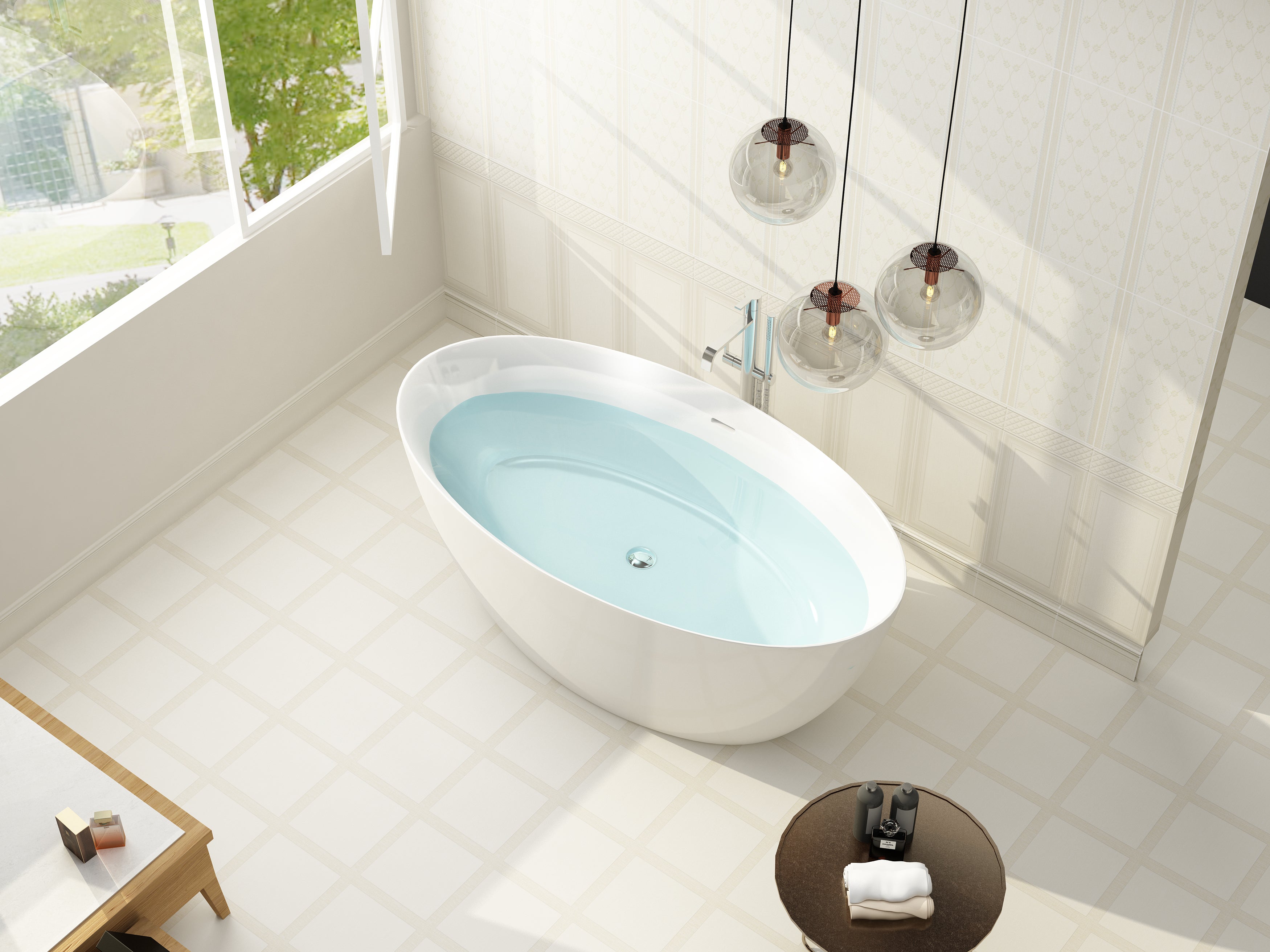 Freestanding bathtub MIAMI 170x82x58.5 cm