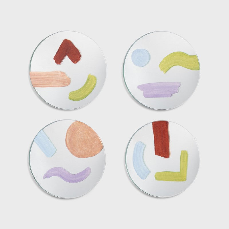 Juego de 4 posavasos de lona para bebidas.