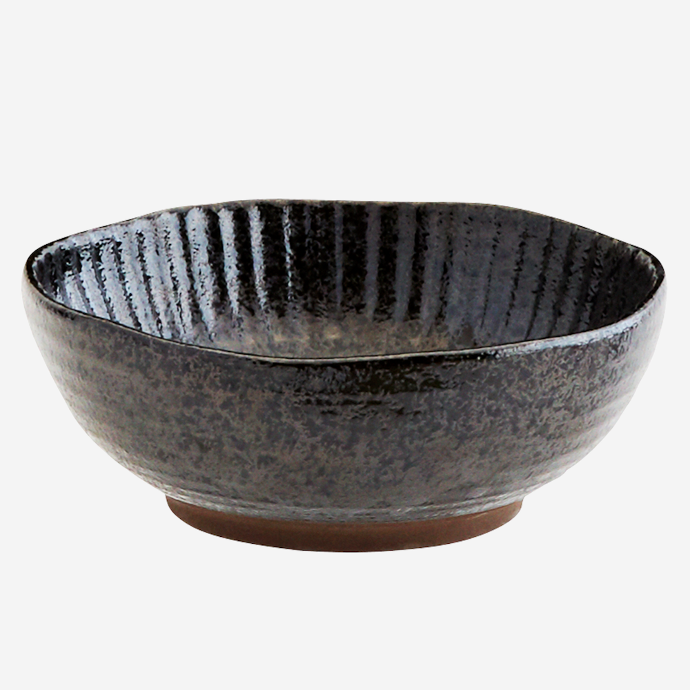 Steingut Schüssel in Schwarz Ø 17,5 cm