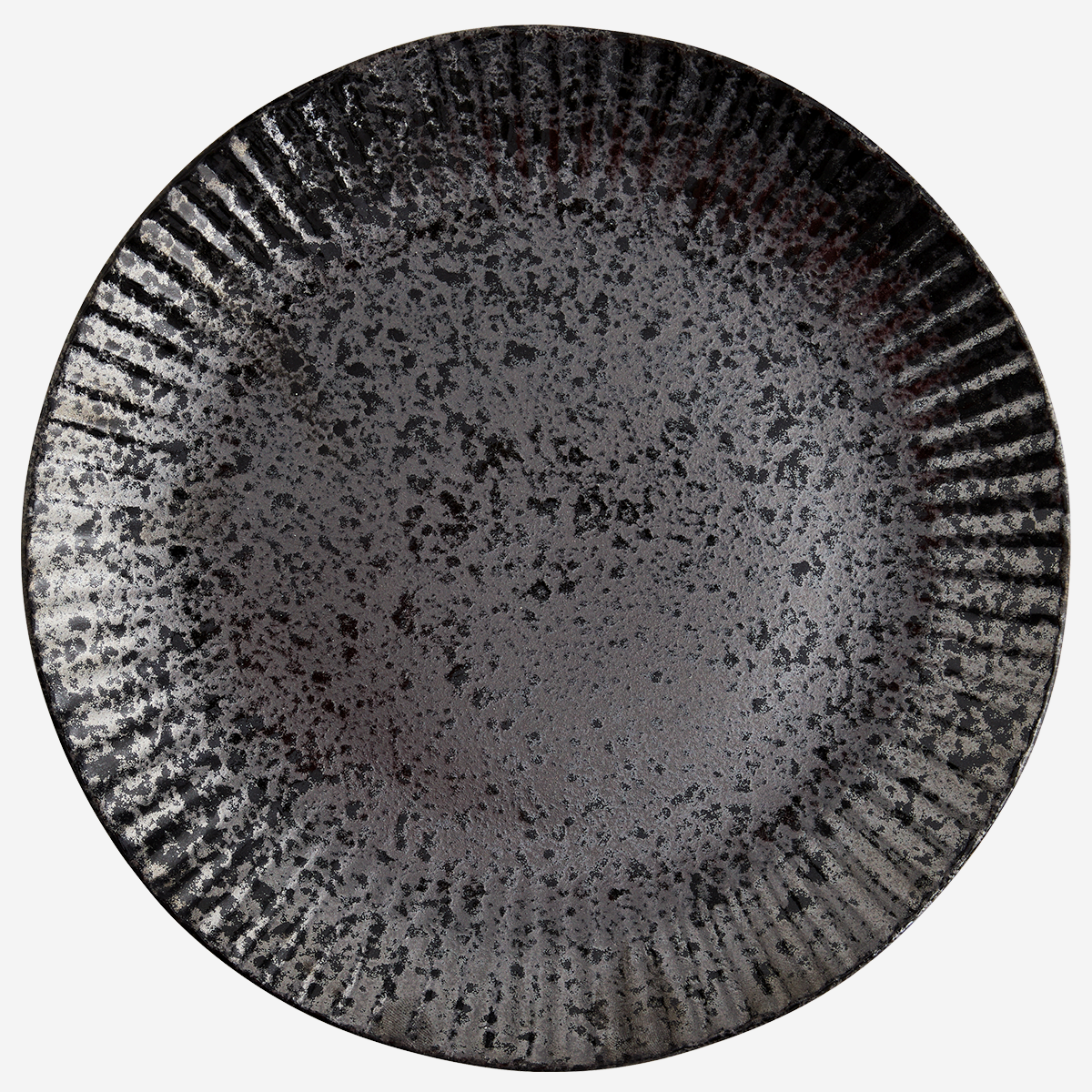 Plato llano de gres negro Ø 27 cm