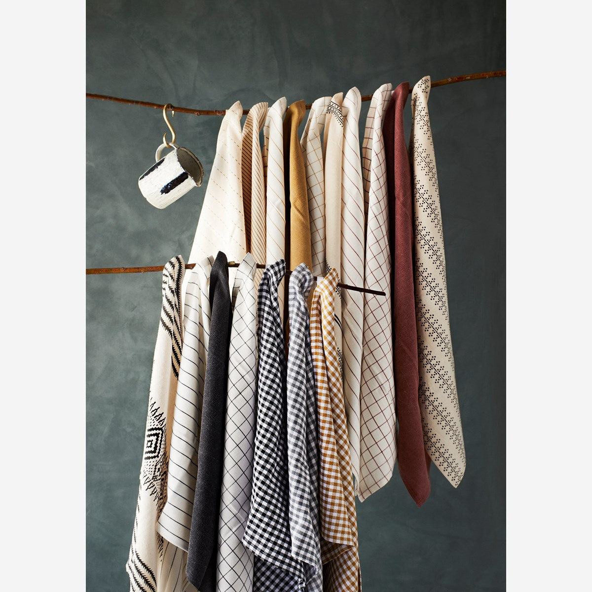 Steingut Krug Stripe