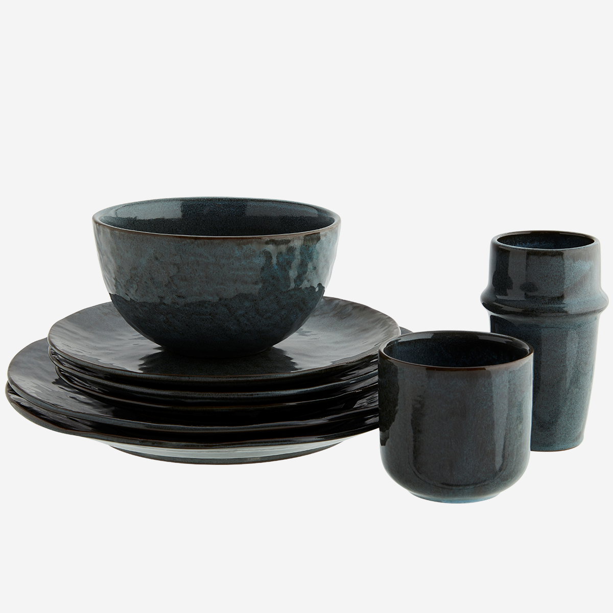 Cuenco de gres azul/marrón Ø 15 cm