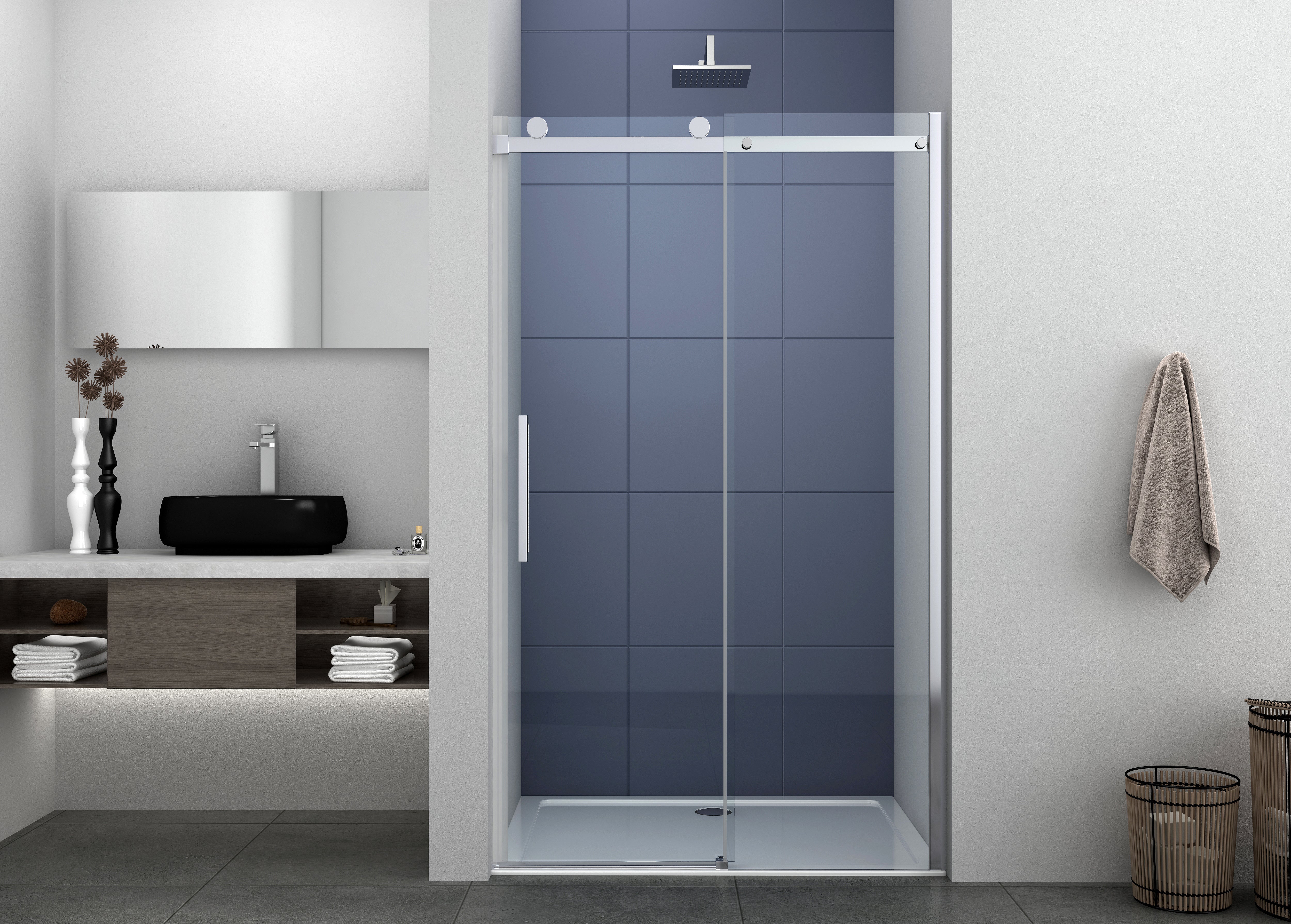 Puerta corredera Elegance de 8 mm en 2 medidas diferentes