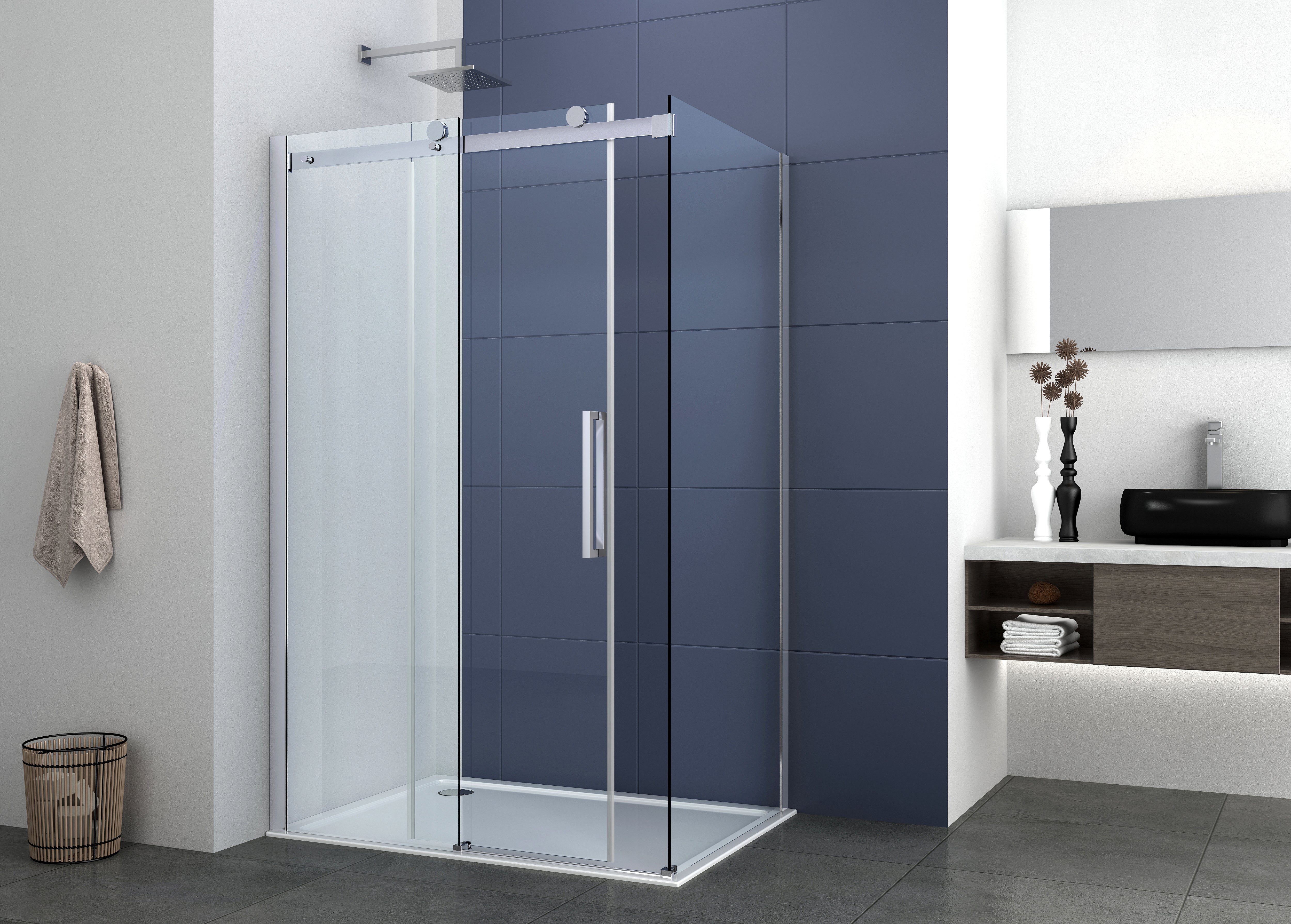 Puerta corredera Elegance de 8 mm en 2 medidas diferentes