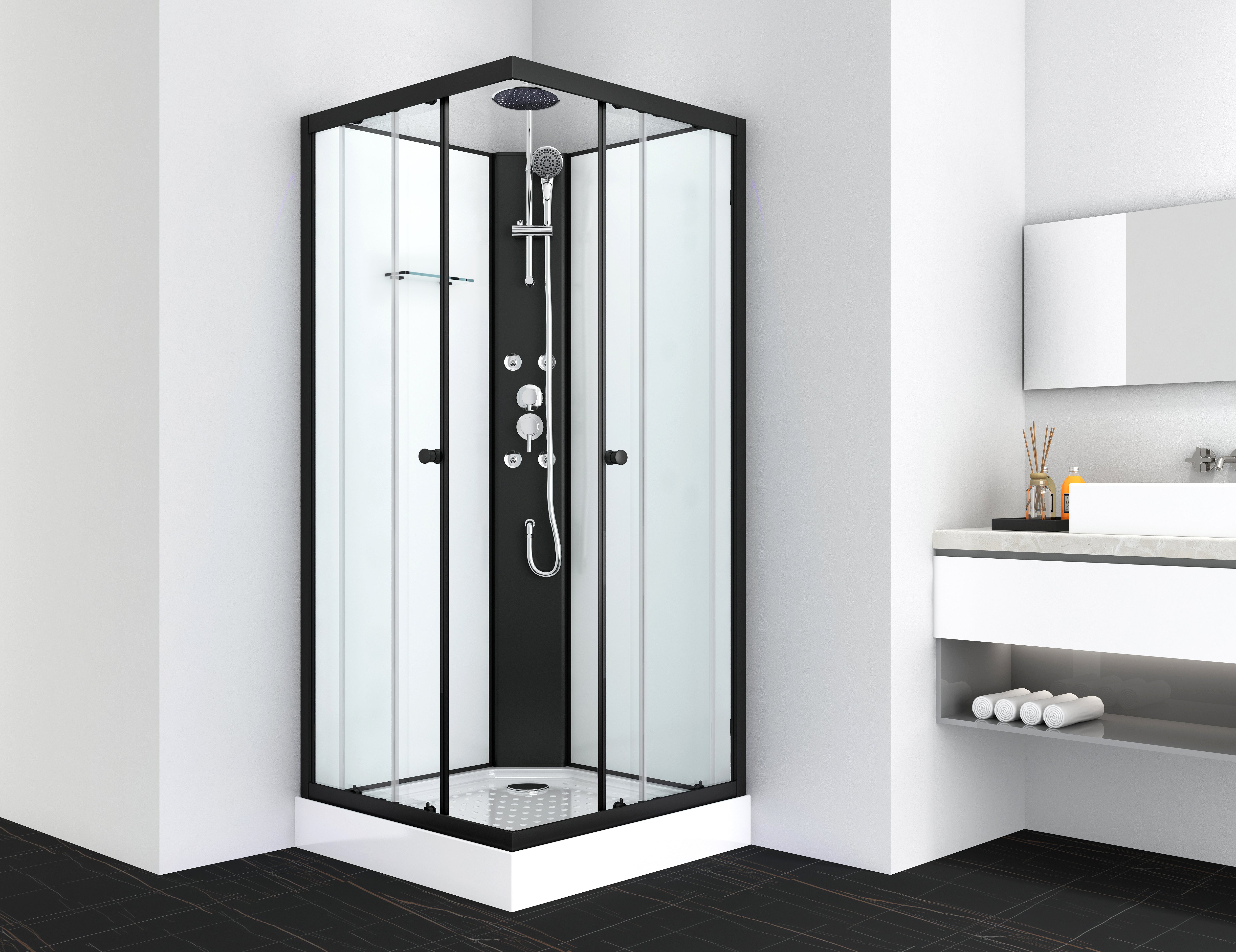 Complete shower cubicle STYLE 90x90x225 cm