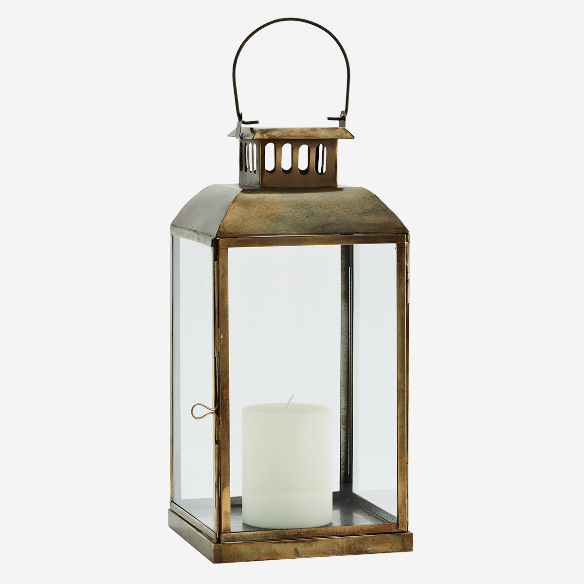 Metal lantern - 17 x 17 x 36cm