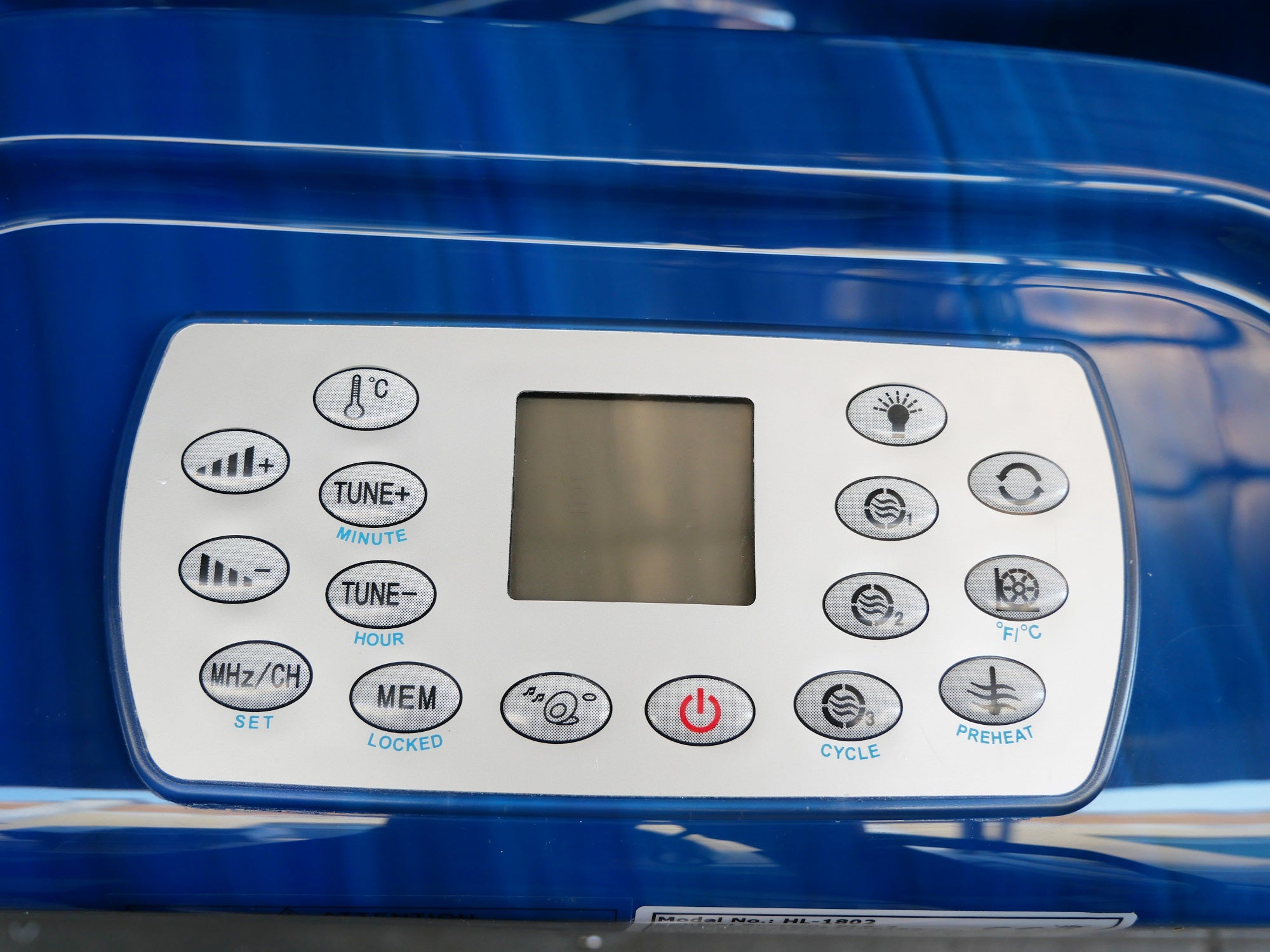 Outdoor whirlpool OASIS Maxi BLUE MARBLE including steps and cover 210x210x95 cm frost-proof