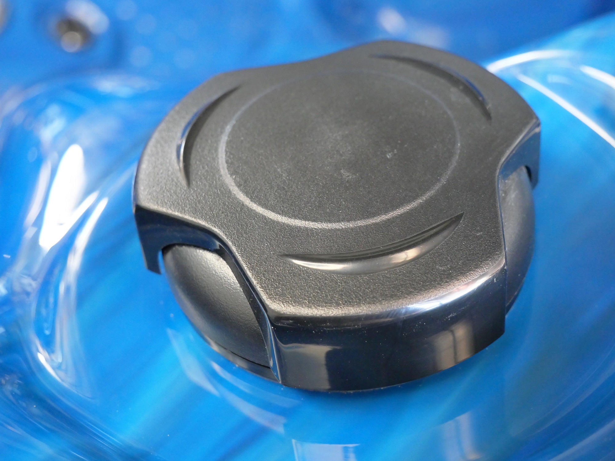 Outdoor whirlpool OASIS Maxi BLUE MARBLE including steps and cover 210x210x95 cm frost-proof