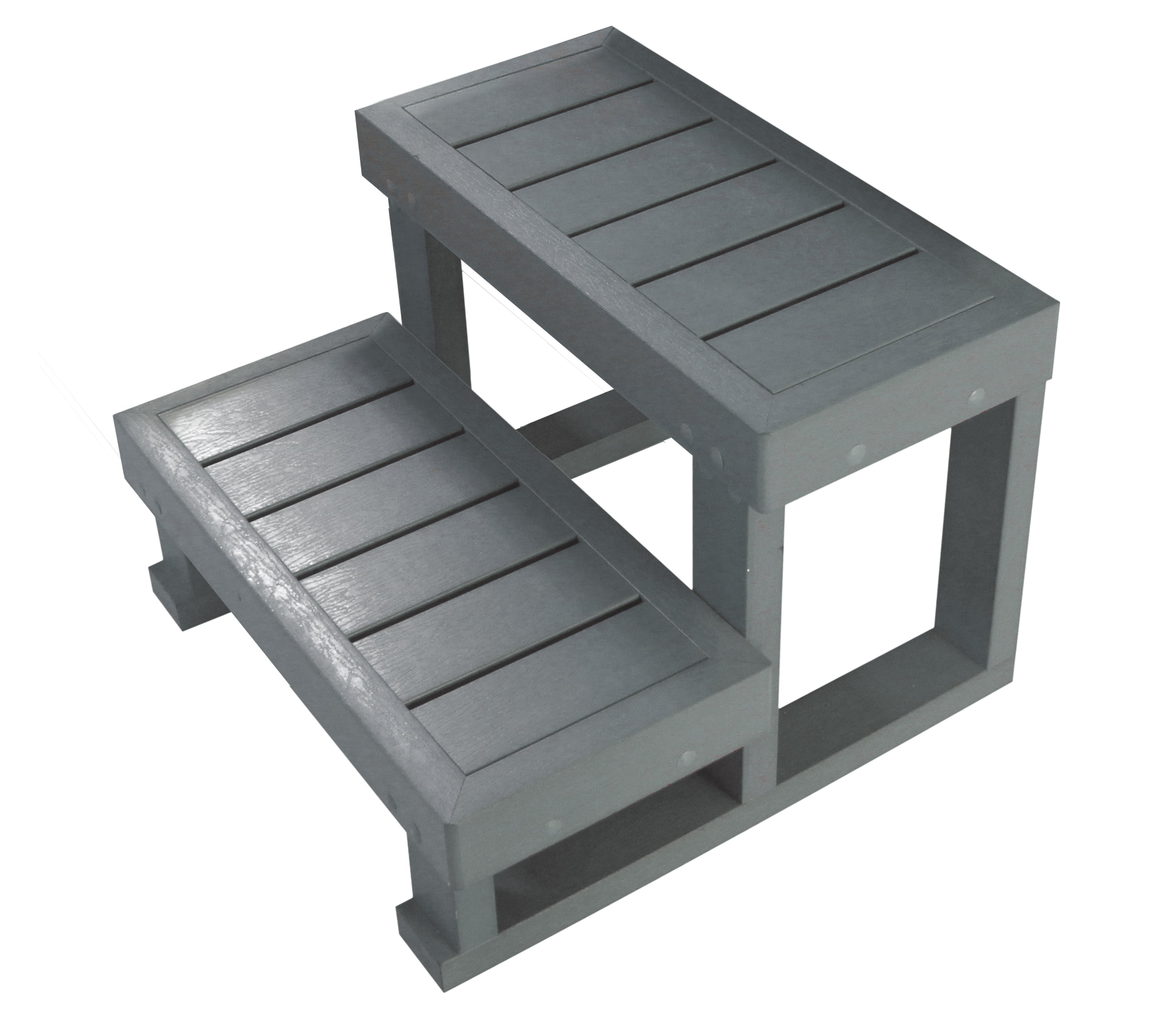 Outdoorwhirlpool PALMA WHITE MARBLE inkl. Abdeckung und Stiege 190x190x86 cm frostsicher