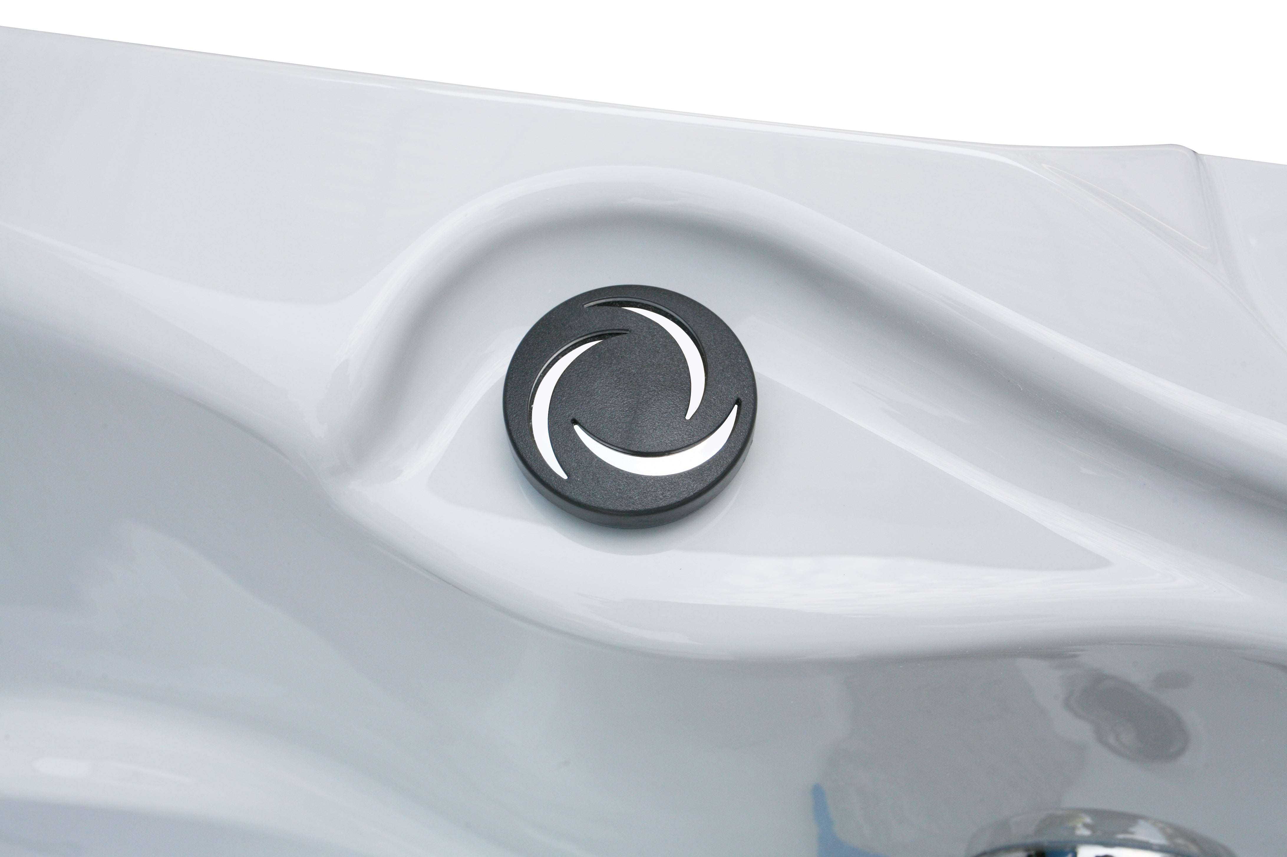 Outdoor whirlpool TIROL WHITE MARBLE including cover and steps - 210 x 210 x 80 cm frost-proof