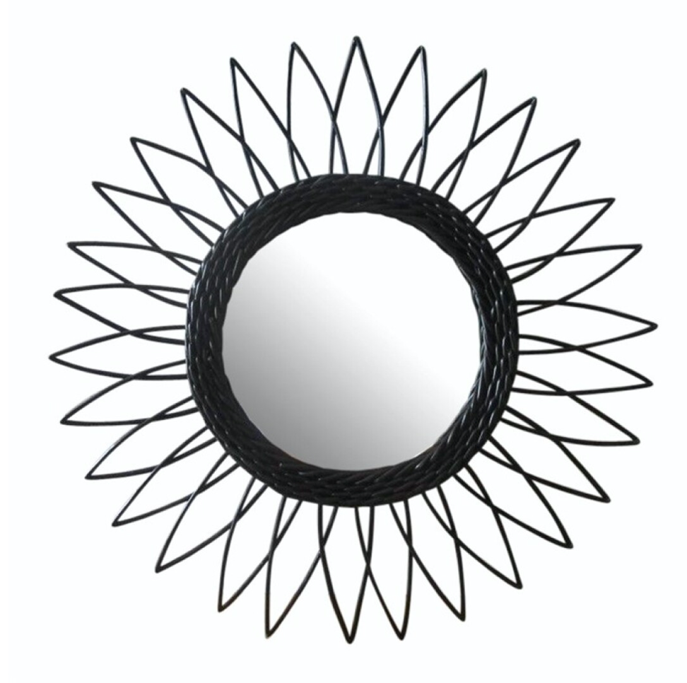 Espejo de pared Firelle Negro