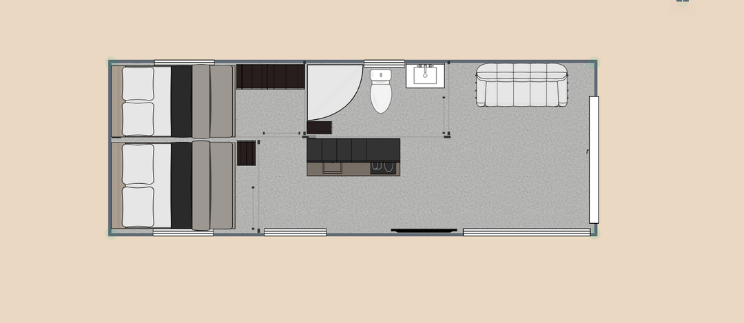 Inicio 36 - Tiny House Elegance Tipo 3 (8x3 m)