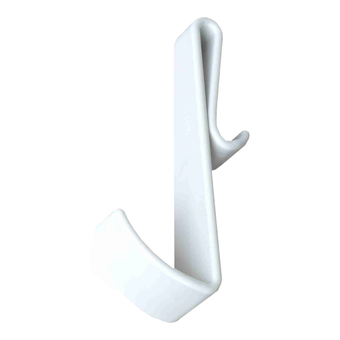 Shower stall clip hook white small