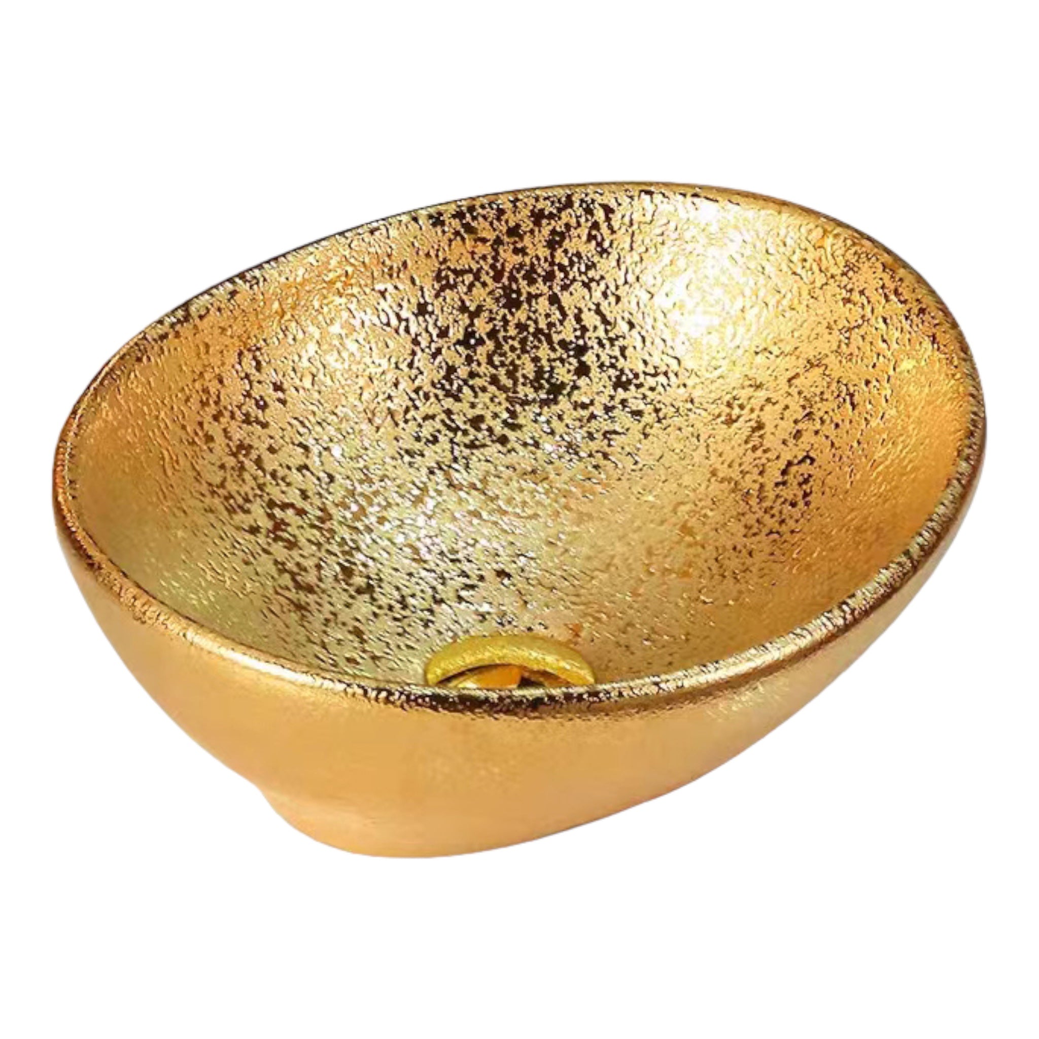 Lavabo de cerámica sobre encimera 41x34x14,5 cm | Oro