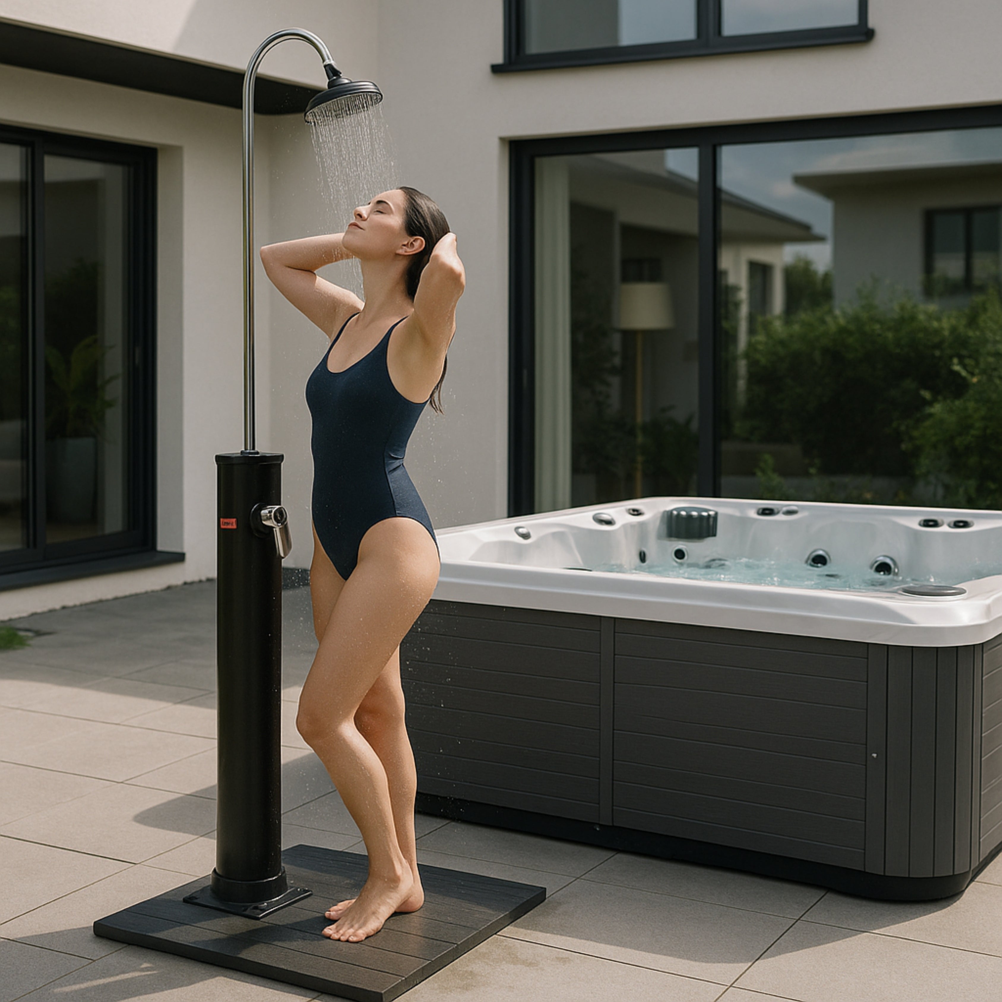 20L Outdoor-Solardusche – Schwarz