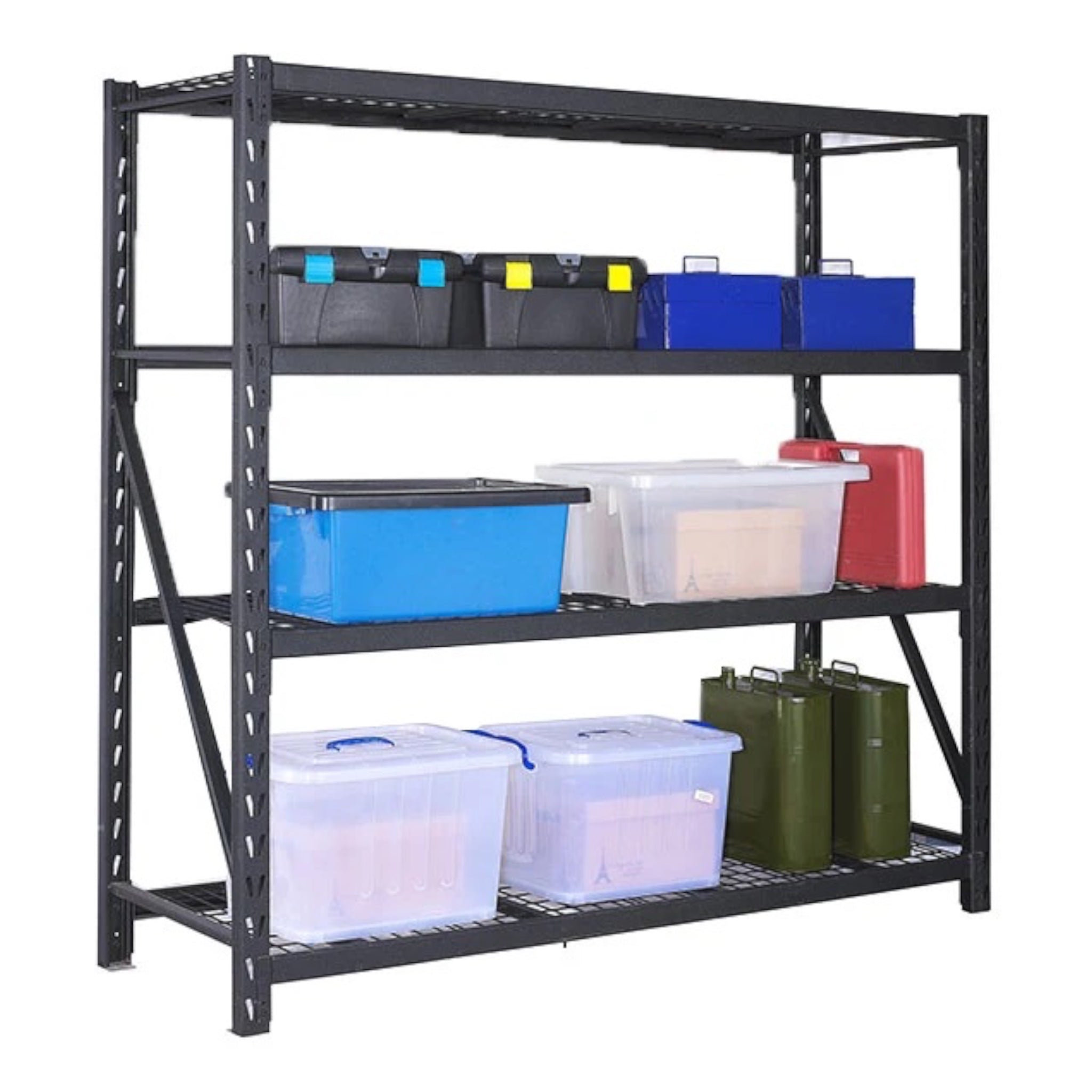 Ergosolid SG36B Deckenregal – Stahl, 183 X 91 Cm, Bis 200 Kg Belastbar, Schwarz