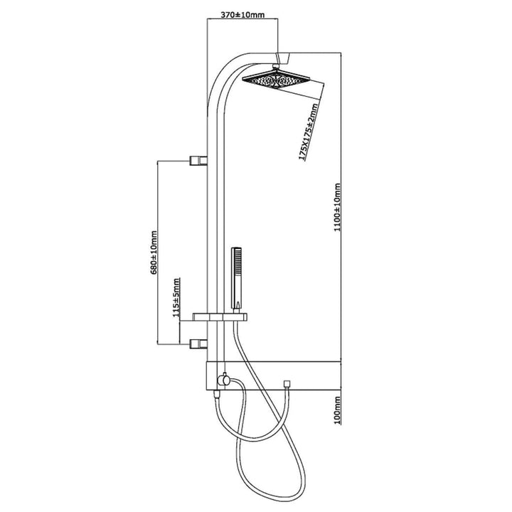 SCHÜTTE Überkopf-Brauseset MADAGASKAR Schwarz-Chrom