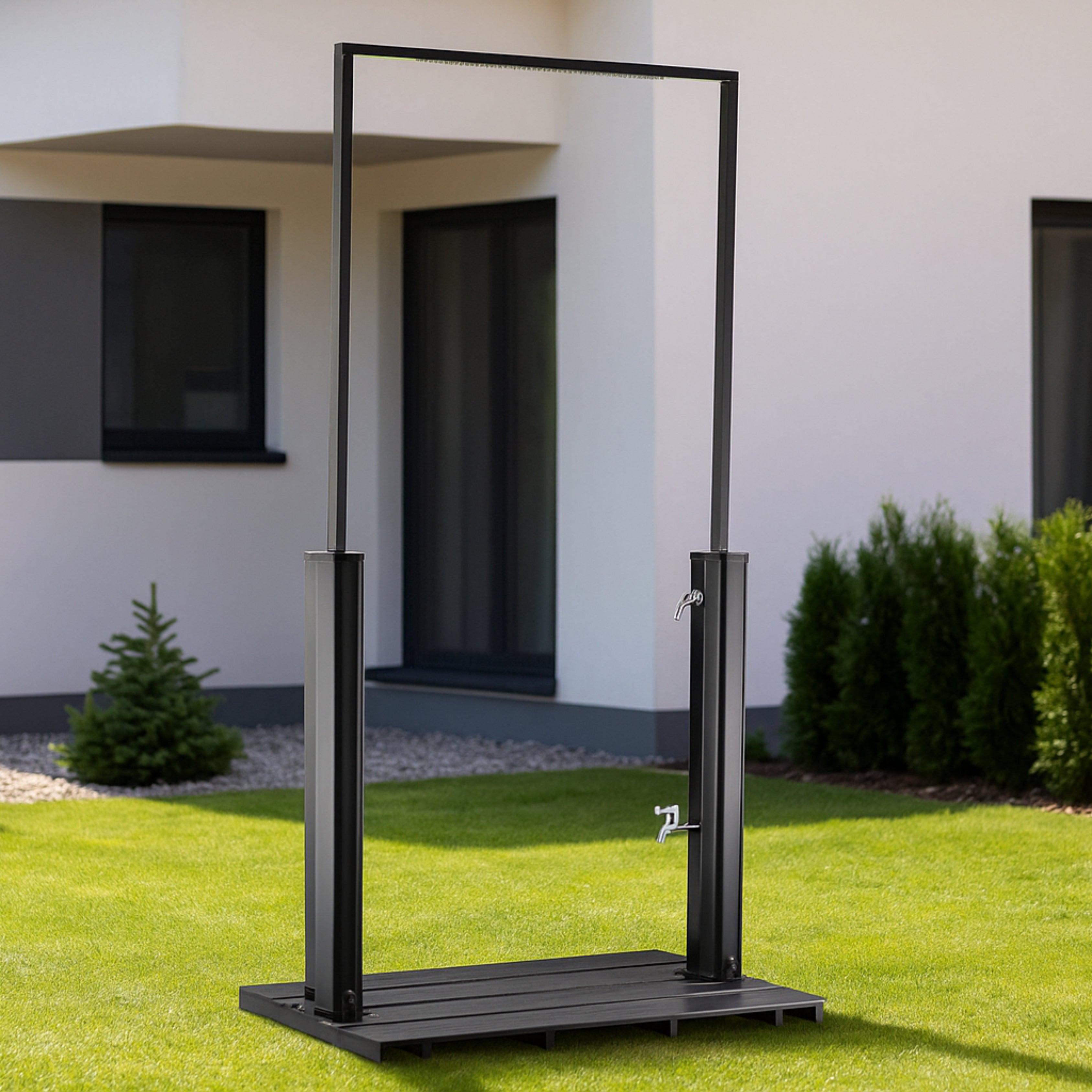 Octagon 40L Solar-Duschportal – Schwarz