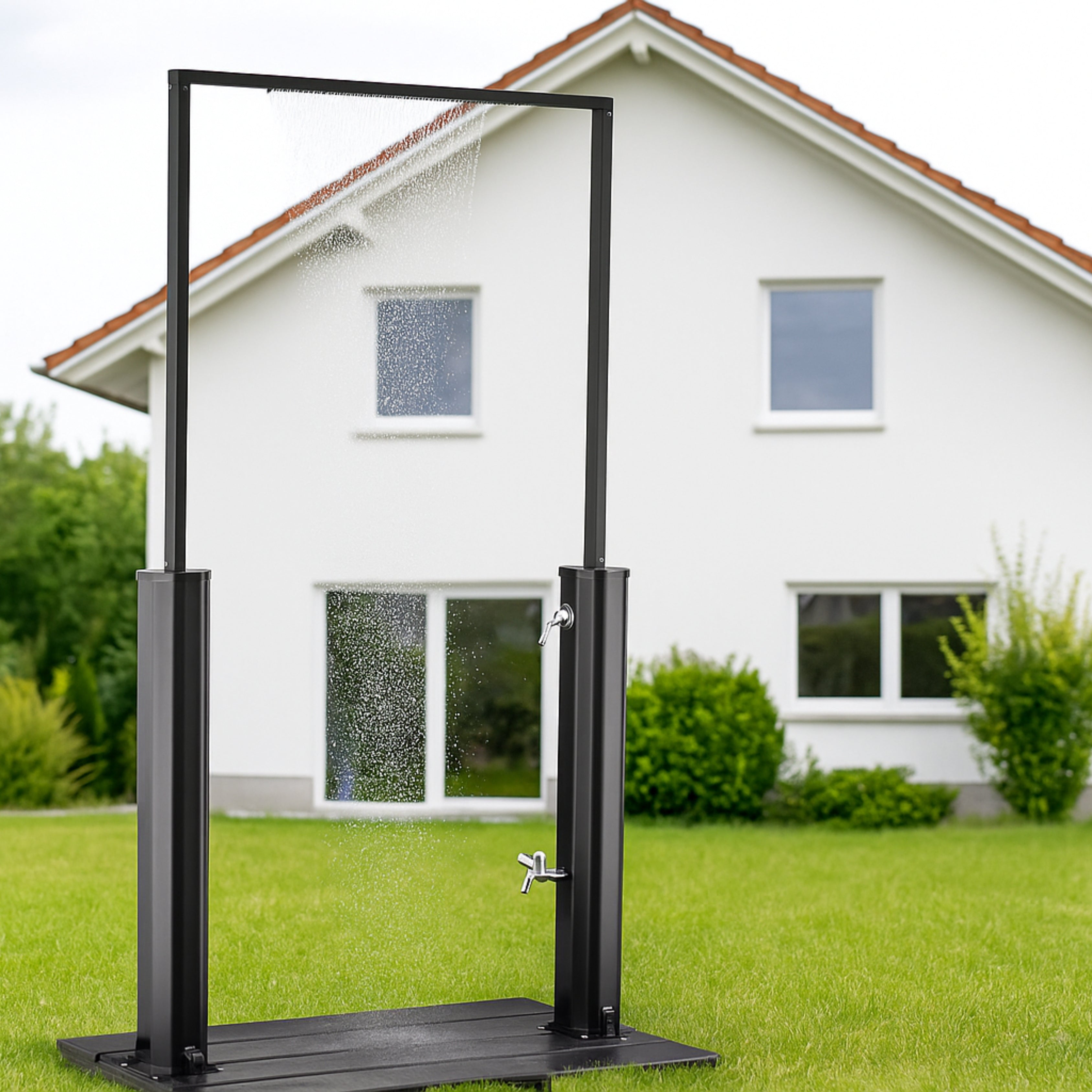 Octagon 40L Solar-Duschportal – Schwarz