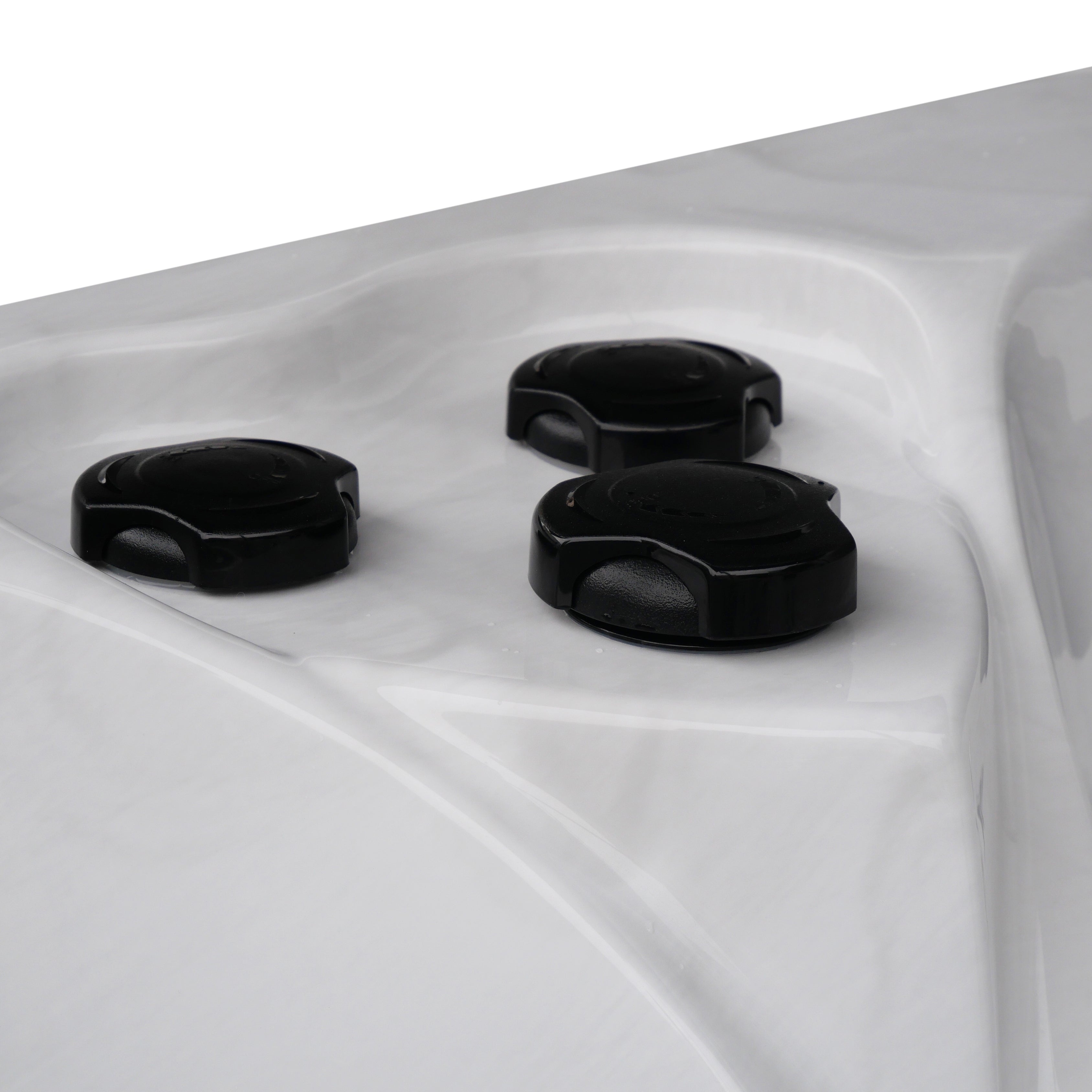Outdoor Whirlpool MAURITIUS WHITE MARBLE inkl. Stiege und Abdeckung 210x160x90 cm