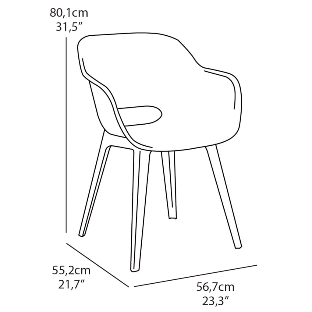 Sillas de Jardín Keter Akola 2 uds.