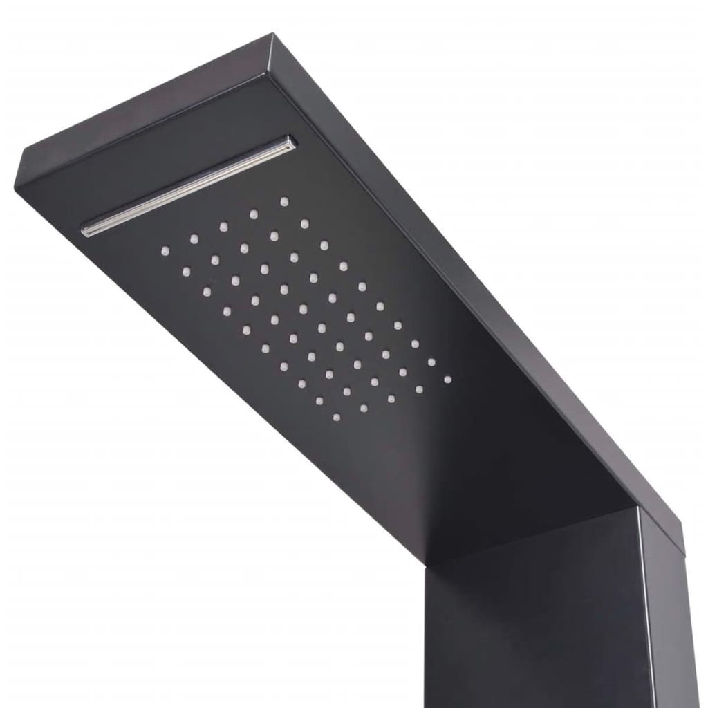 Sistema de panel de ducha aluminio negro mate