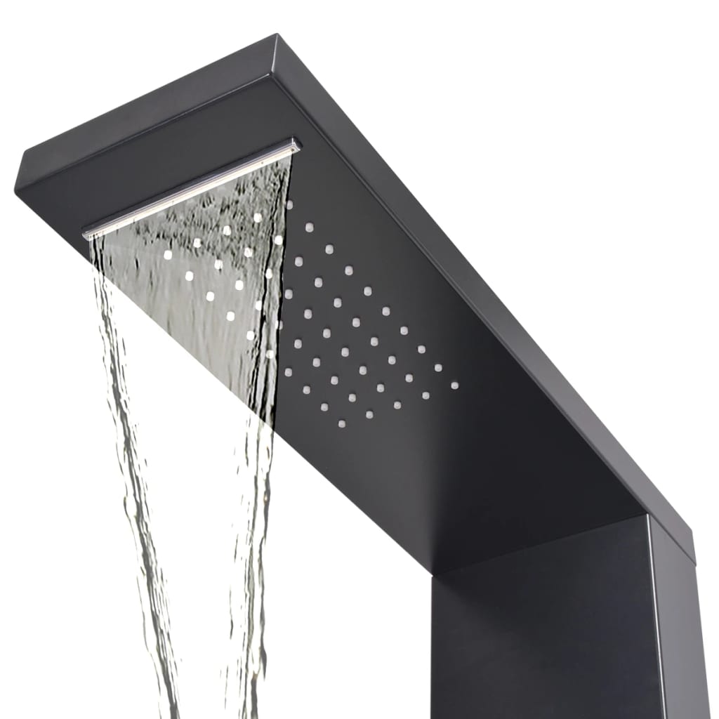 Sistema de panel de ducha aluminio negro mate