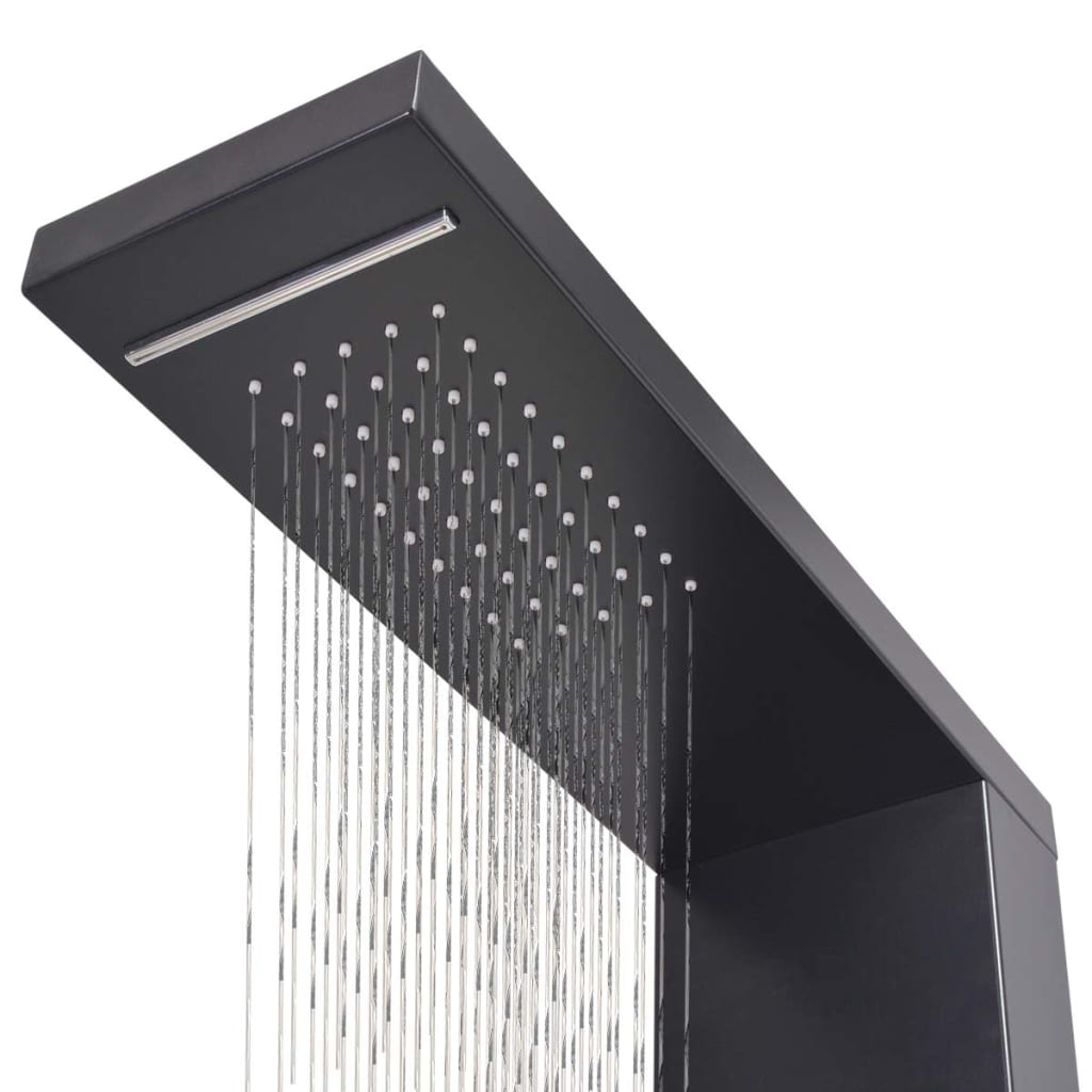 Sistema de panel de ducha aluminio negro mate