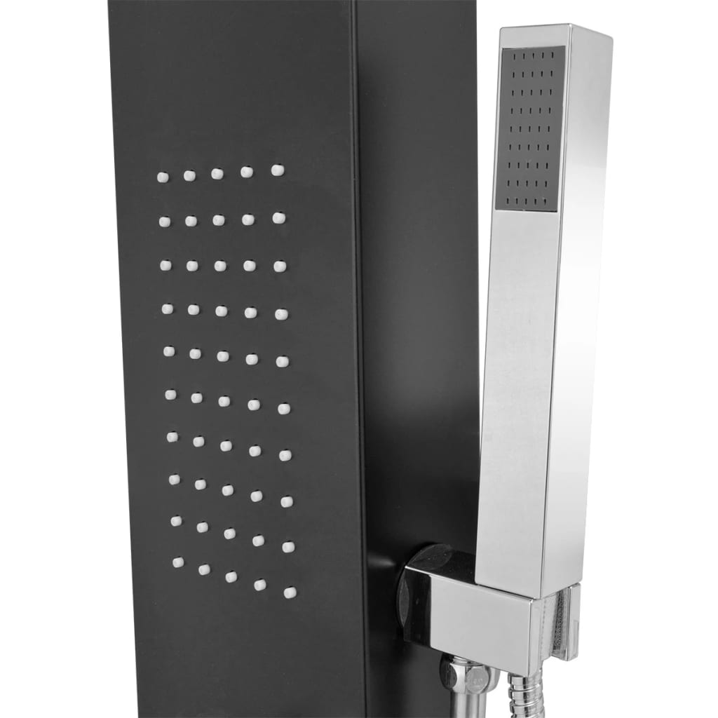 Sistema de panel de ducha aluminio negro mate
