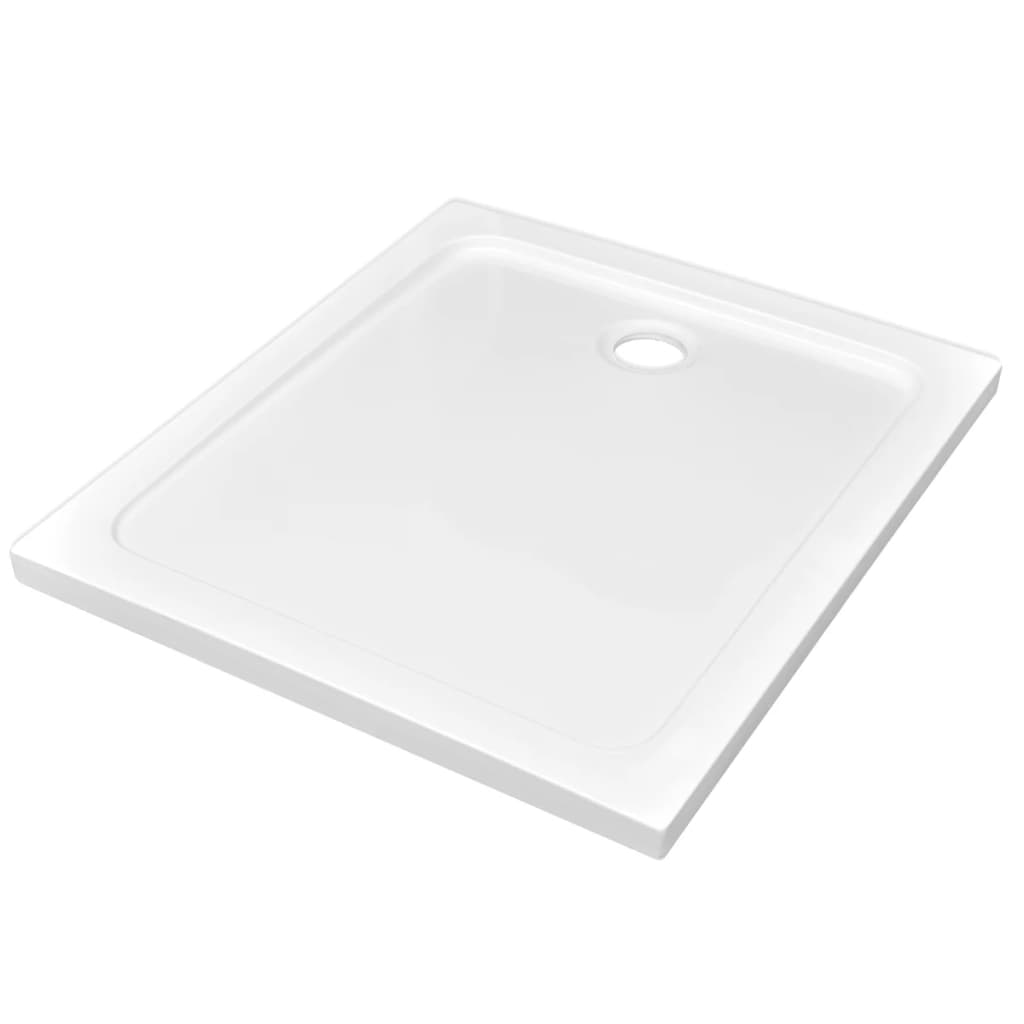 Duschtasse ABS Rechteckig Weiß 80×90 cm