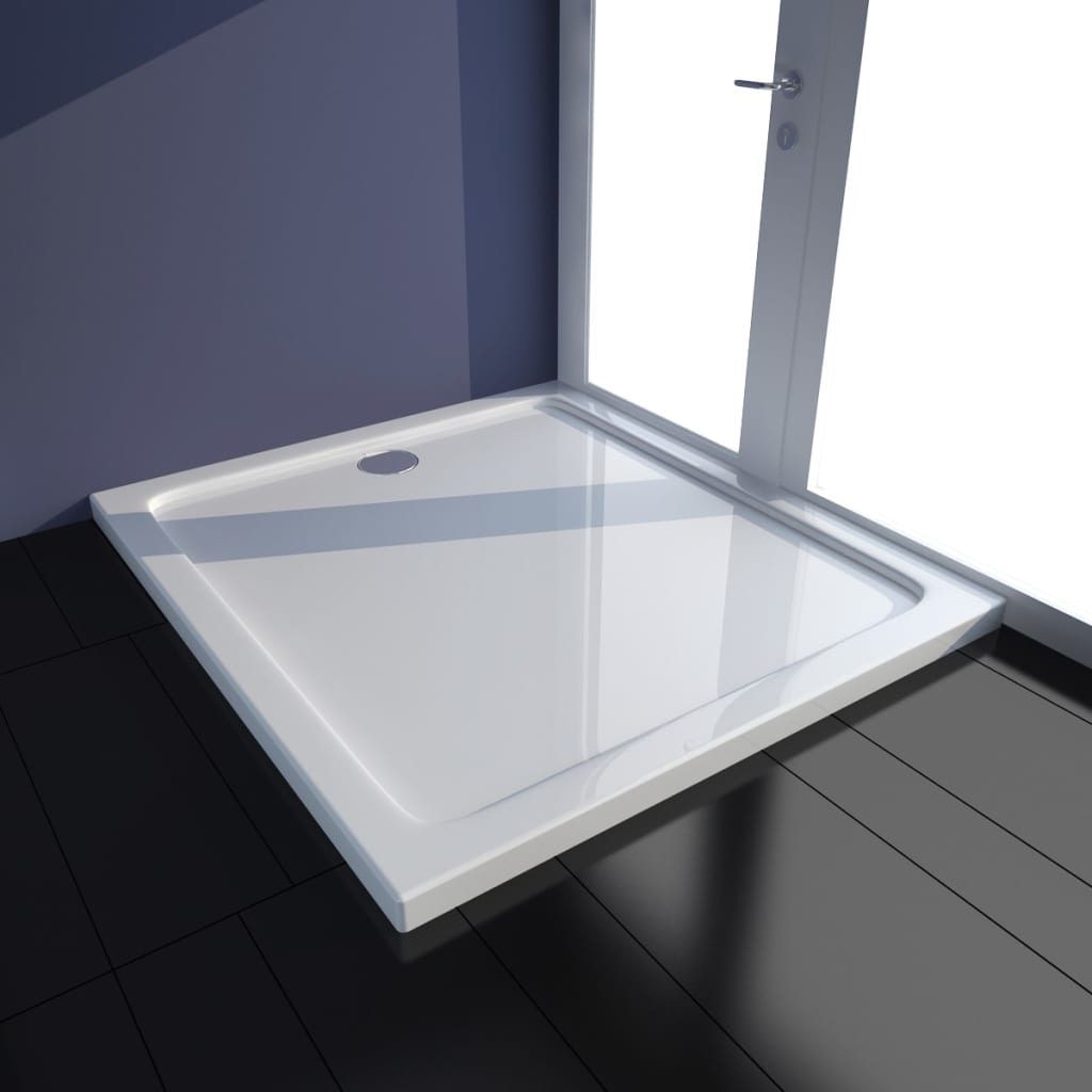 Duschtasse ABS Rechteckig Weiß 80×90 cm